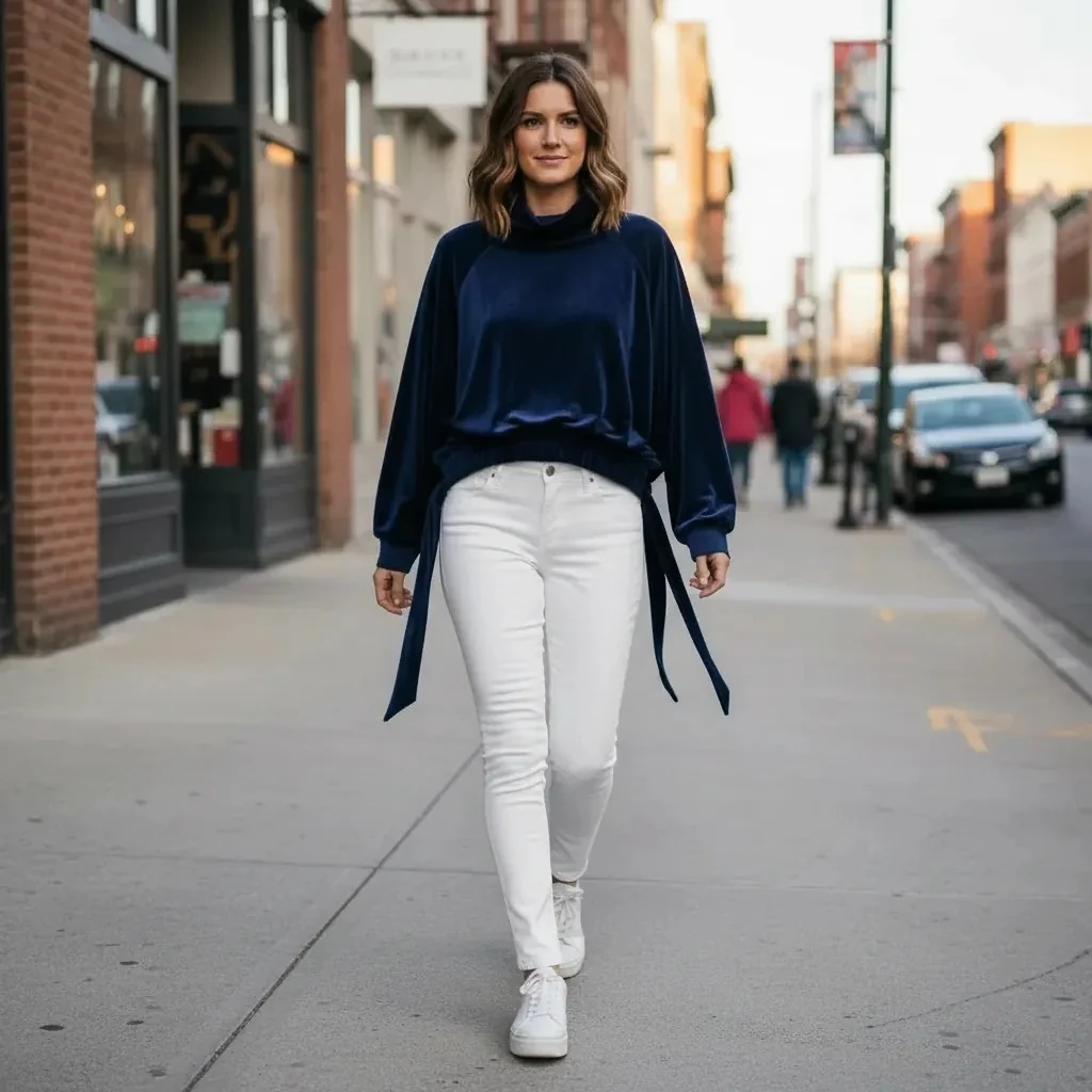 Bluze Femrash Velvet Ngjyre Blu e Erret Outle Women's Velvet T Shirt