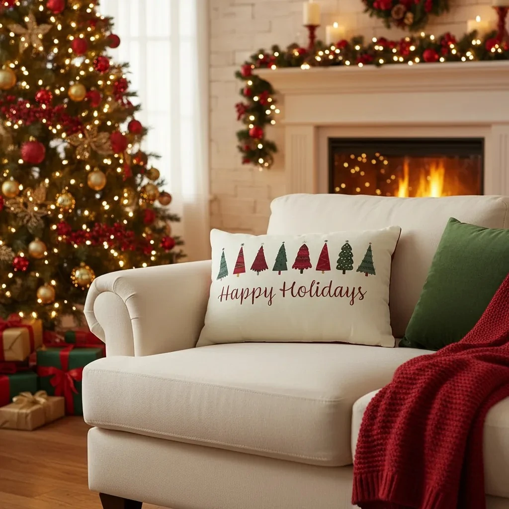 Jastik Dekorativ me Motive Festive 32x45cm S.Hand Christmas Themed