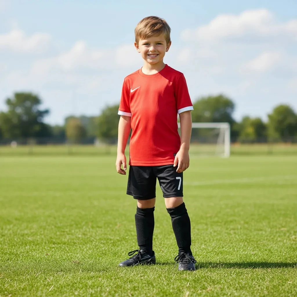 Taka per Futboll Femijesh Ngjyre te Zeza me Dizajn te Bardhe S.Hand Children's Football Shoes