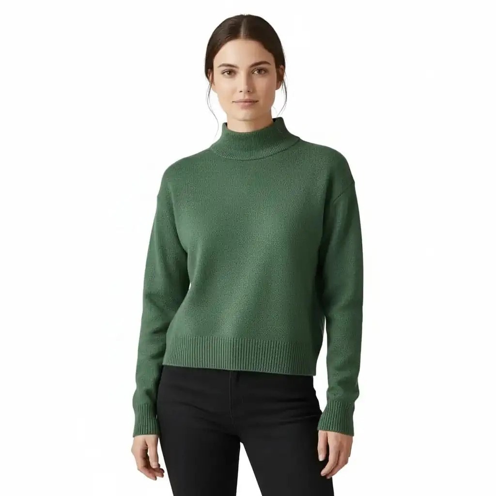 Pulover Femrash Ngjyre Jeshile Outlet