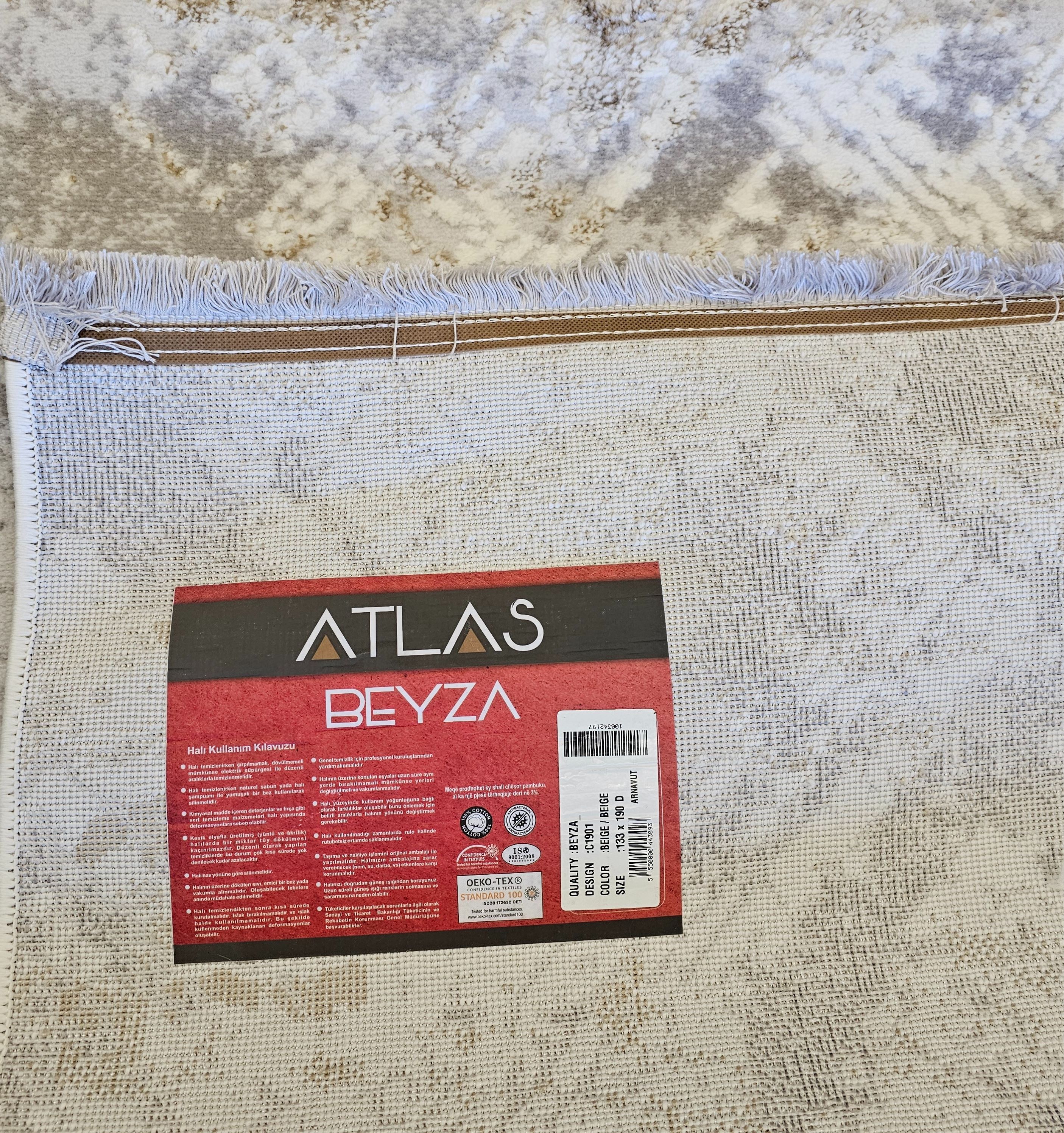 Tapet Atlas Beyza C1901  130x190cm Dizajn Bezhe Outlet Rug