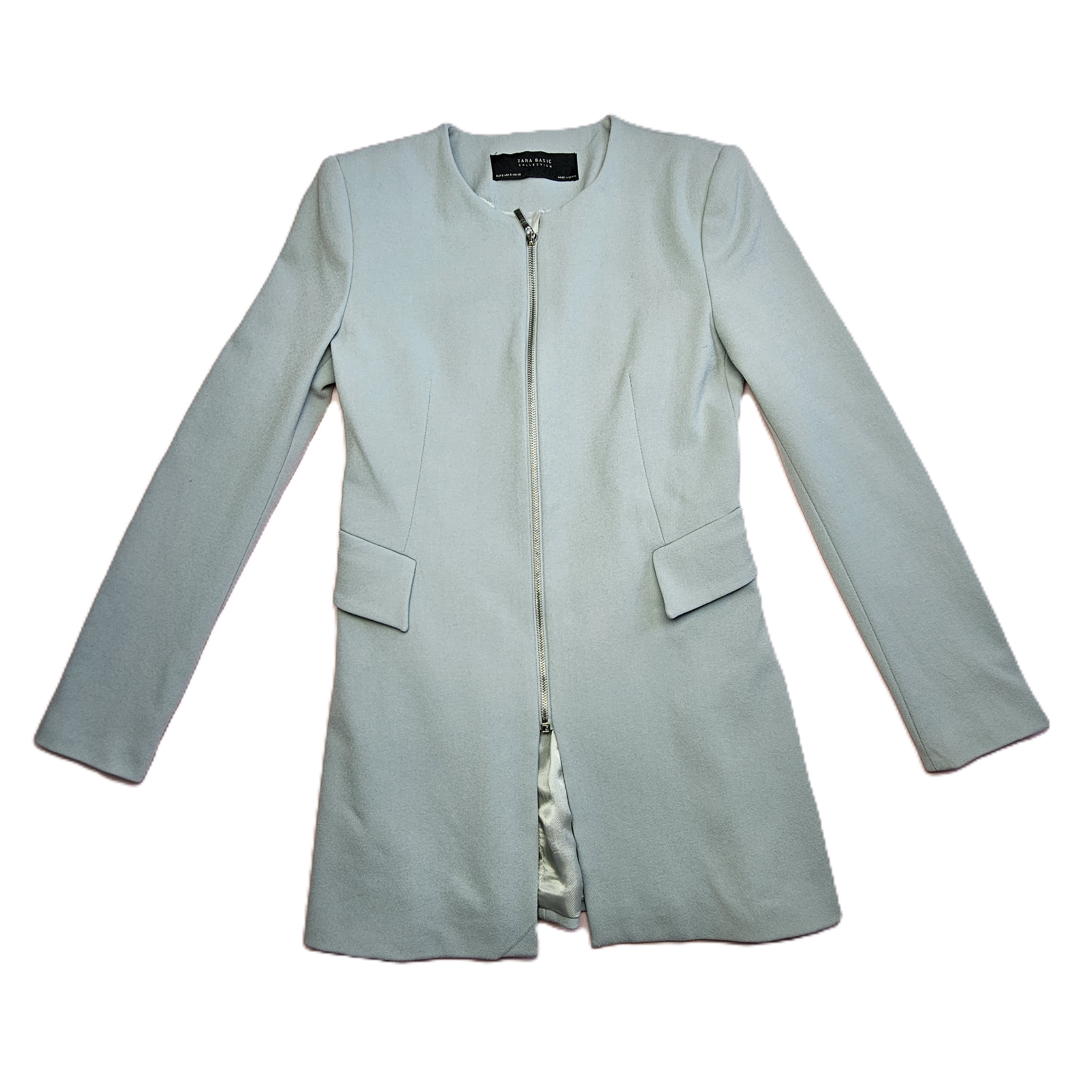 Xhakete Klasike Femrash Zara Basic Ngjyre Gri e Hapur S.Hand
