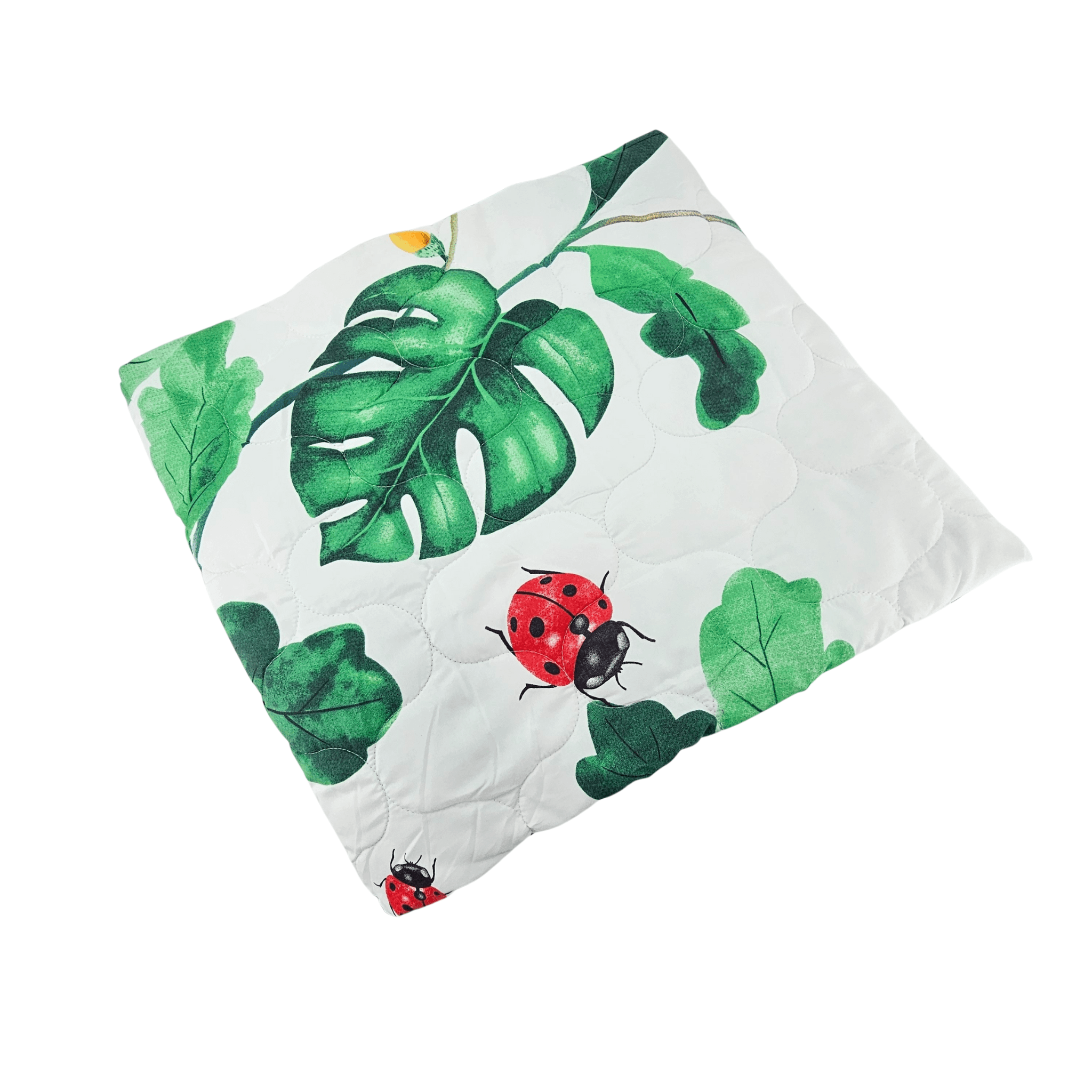 Mbulese Krevati Tek 160x220cm Dizajn i Bardhe me Gjethe dhe Nusepashke Outlet