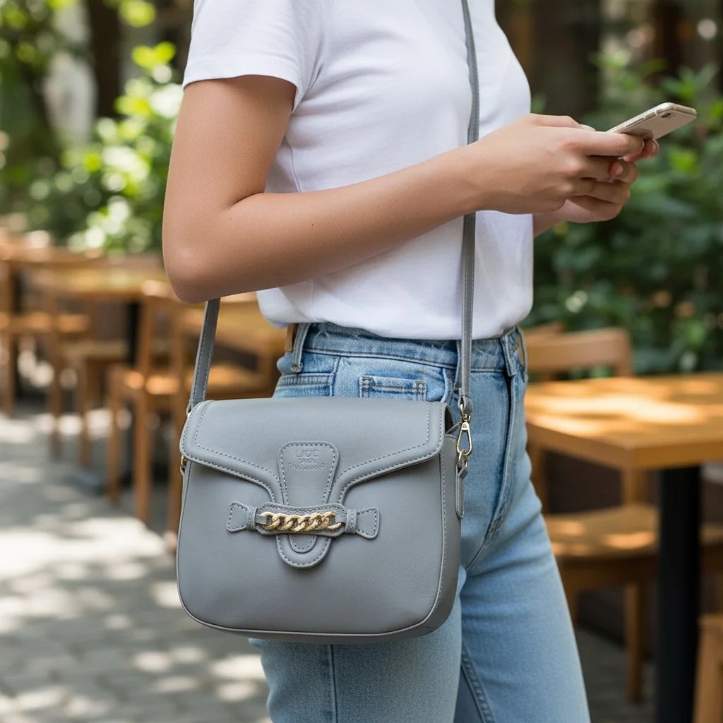 Cante Femrash LYDC London Ngjyre Gri e Hapur S.Hand Womens Bag