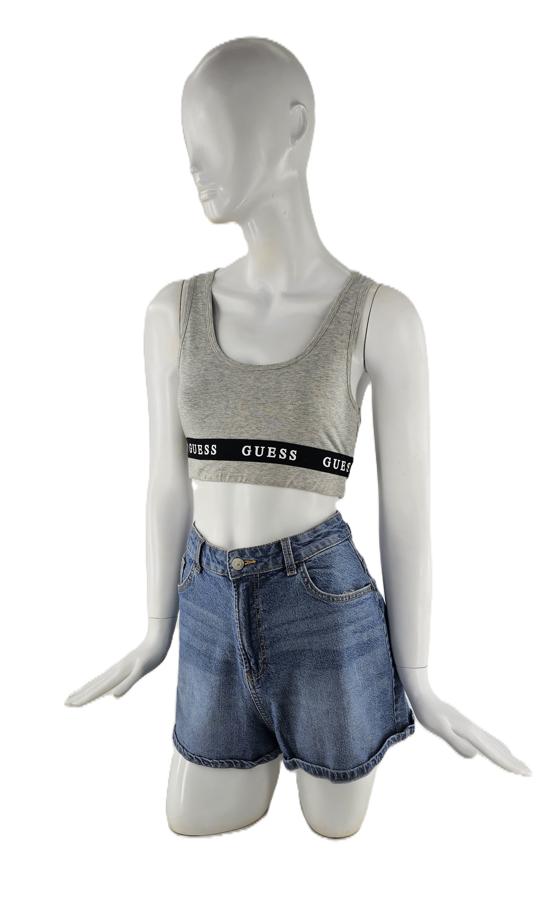Fitnes Sportiv Guess Ngjyre Gri me Dizajn te Zi S.Hand/Fitness Sport