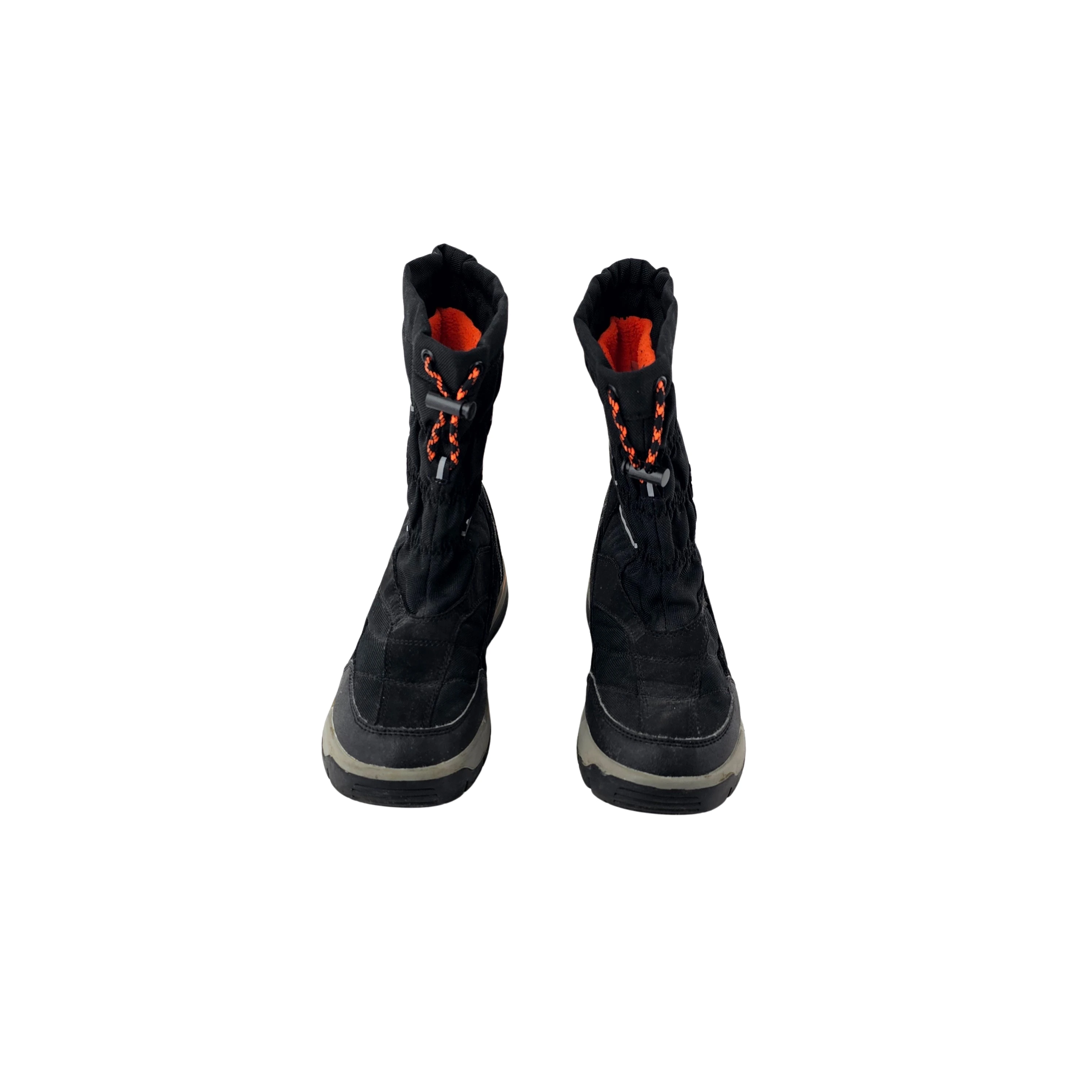 Cizme Femijesh me Push Brenda Ngjyre te Zeza me Vija Gri dhe Portokalli S.Hand Children's Boots