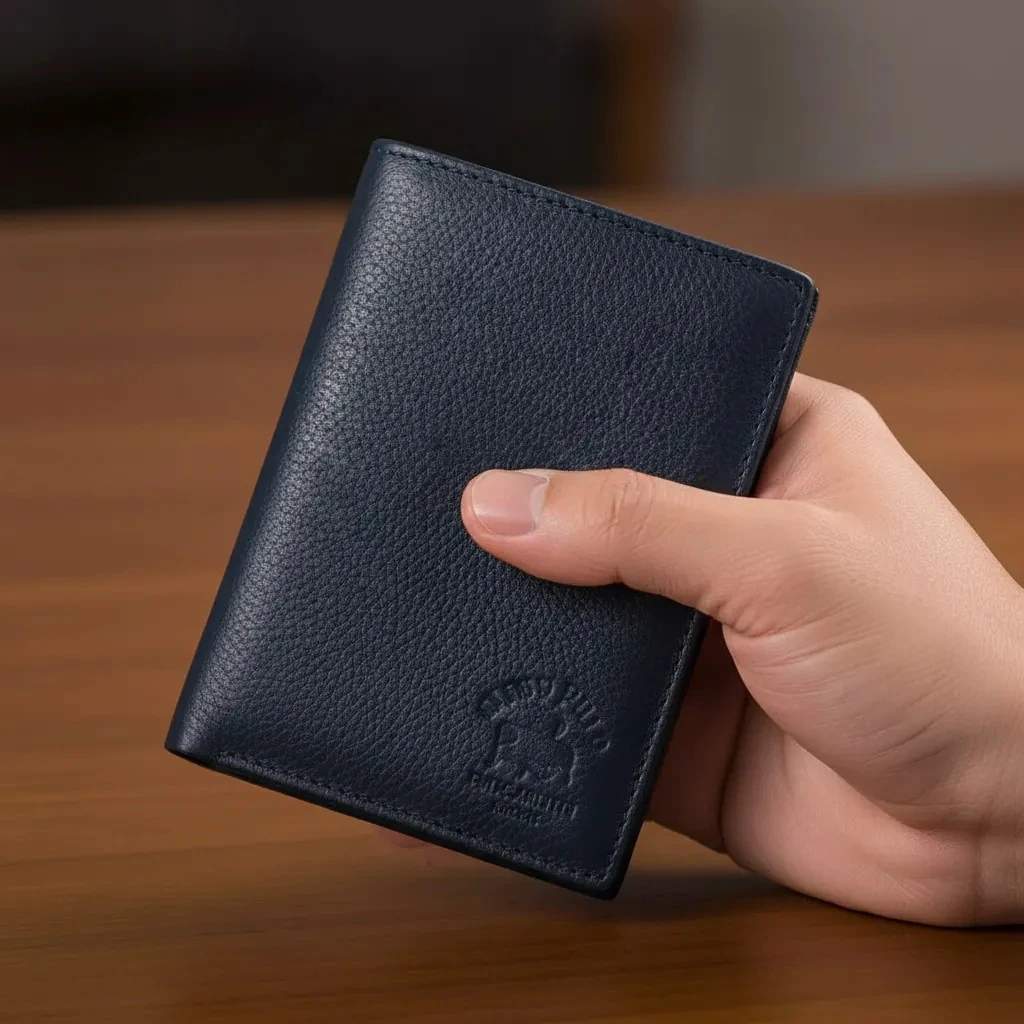 Portofol Lekure Meshkujsh M3 Ngjyre Blu i Erret  Men`s Wallet