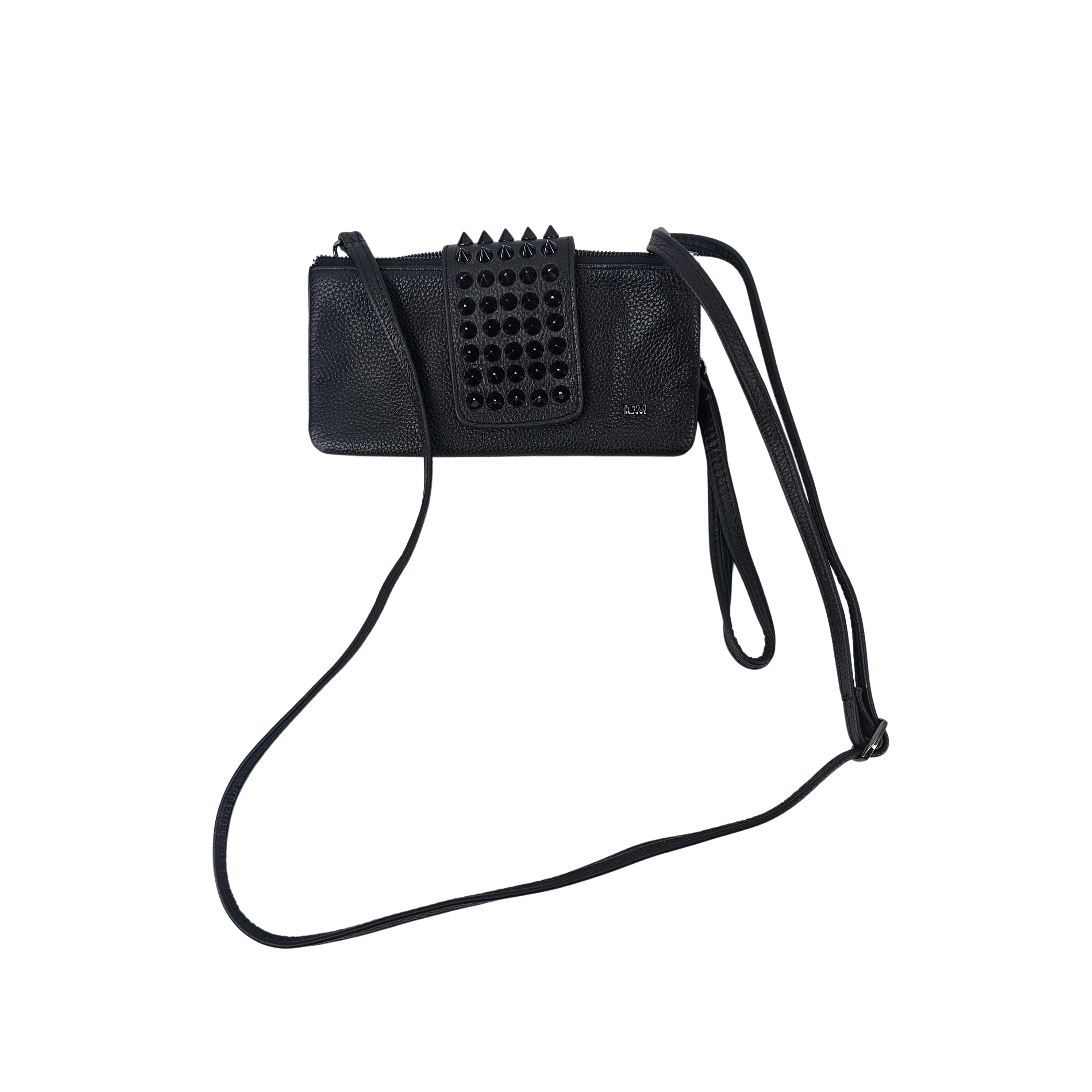 Portofol-Cante Femrash Ngjyre i Zi me Dizajn Thumba S.Hand Women's Crossbody Wallet