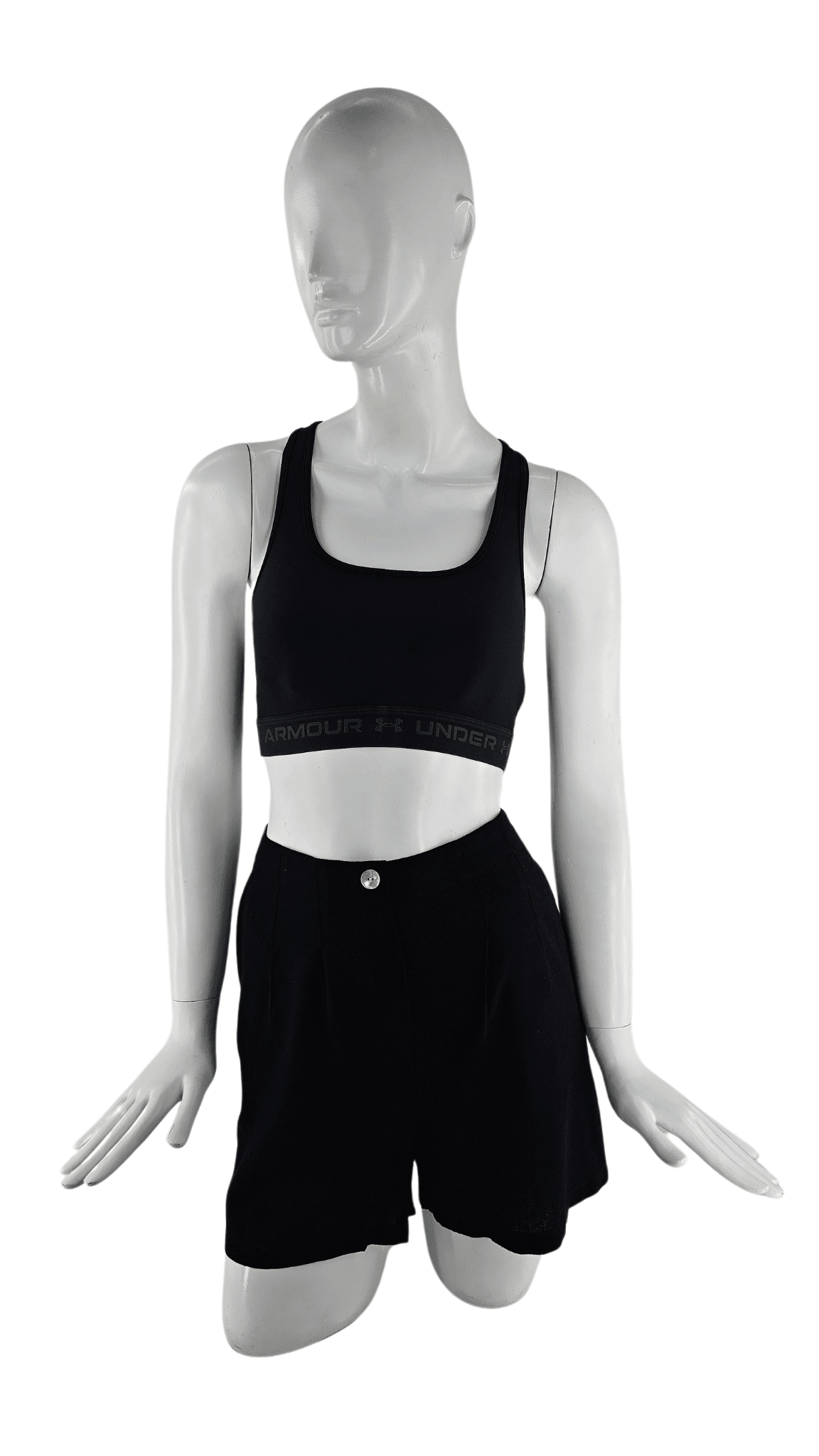 Fitnes Sportiv Crop Top Ngjyre i Zi S.Hand/Fitness