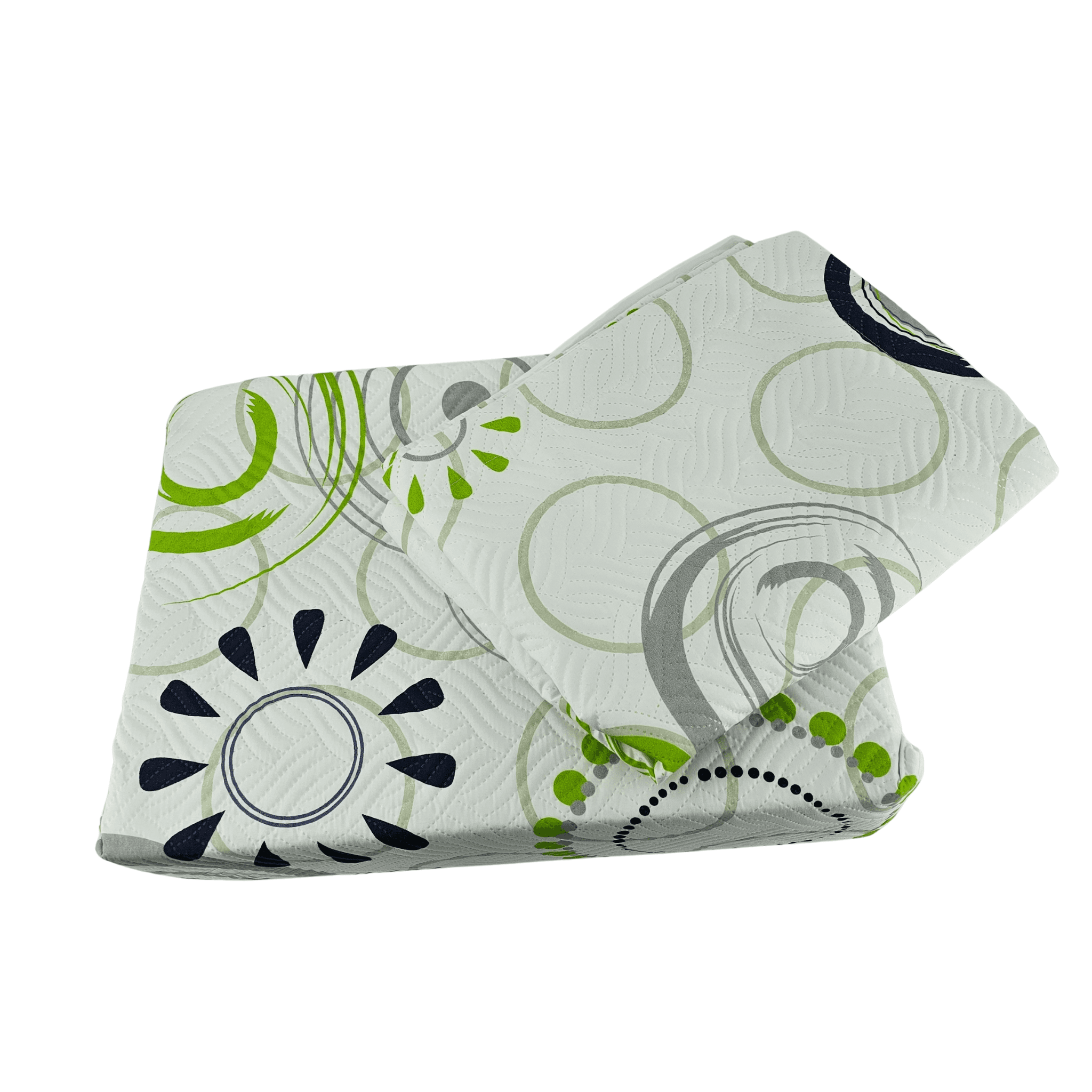 Mbulese Krevati Set Dopio Ngjyre i Bardhe  Dizajn Abstrakt Shumengjyresh 230x250cm Outlet