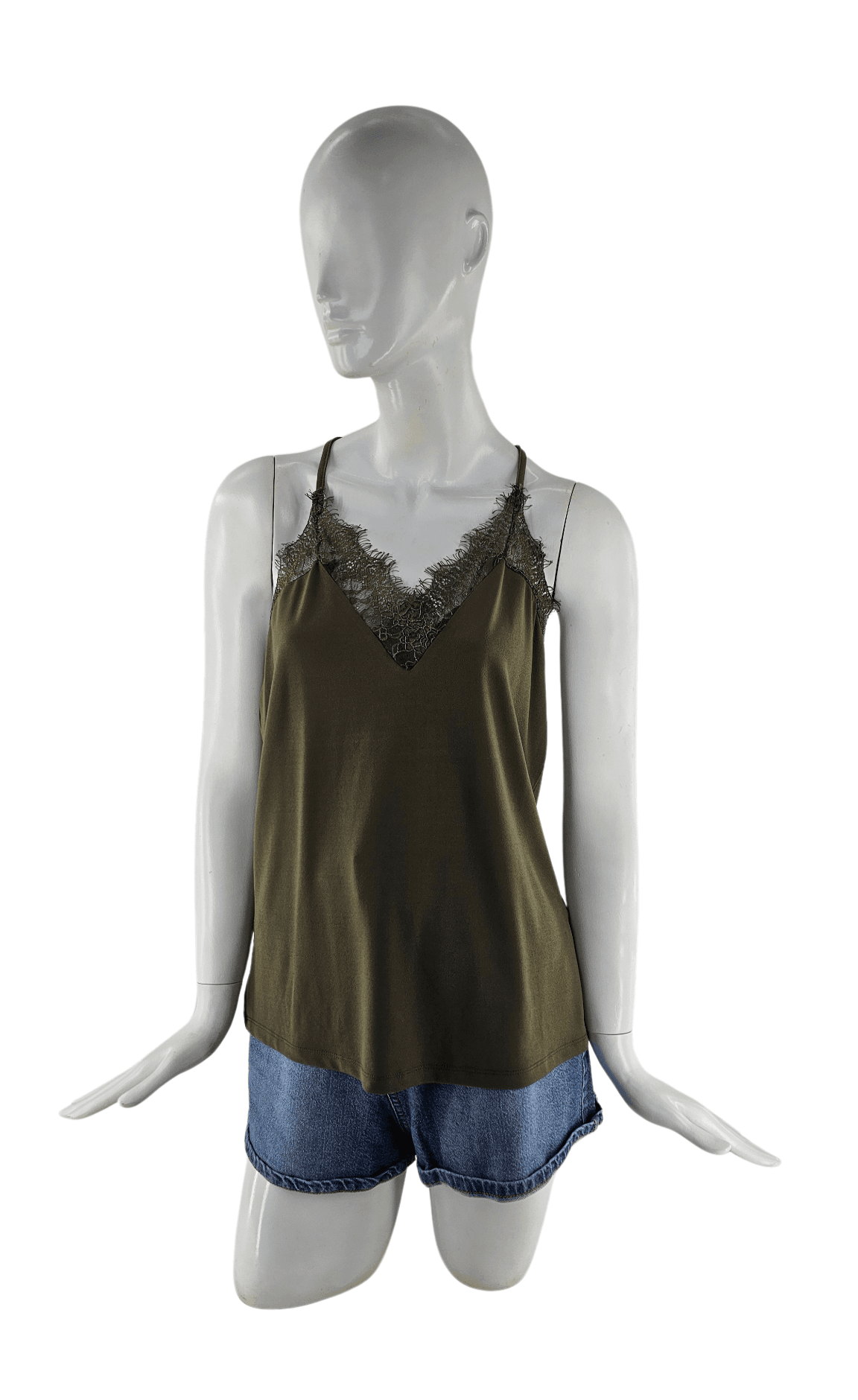Kanatjere Femrash Ngjyre Ulliri Me Dantelle Outlet/Crop Top