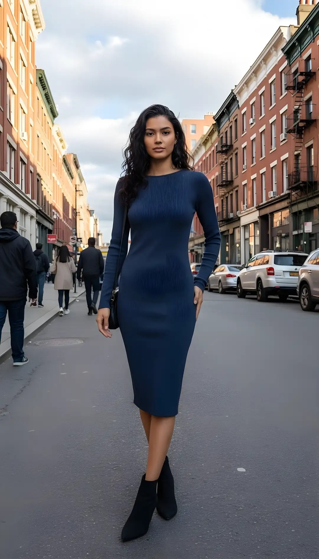 Fustan Femrash Prettylittlething Ngjyre Blu i Erret Outlet Dress