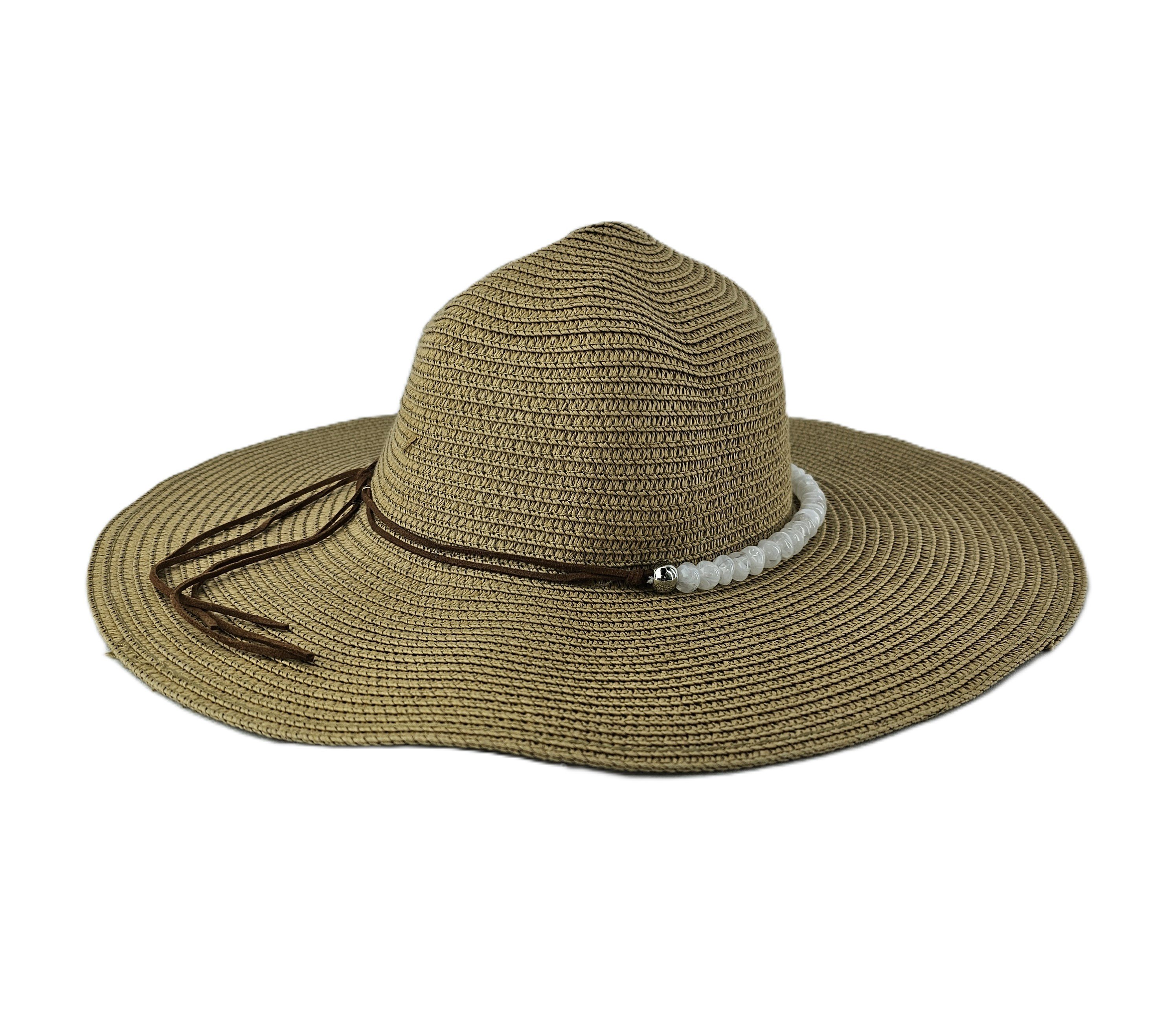 Kapele Plazhi Femrash Kashte me Dizajn Rruaze S.Hand/Beach Hat