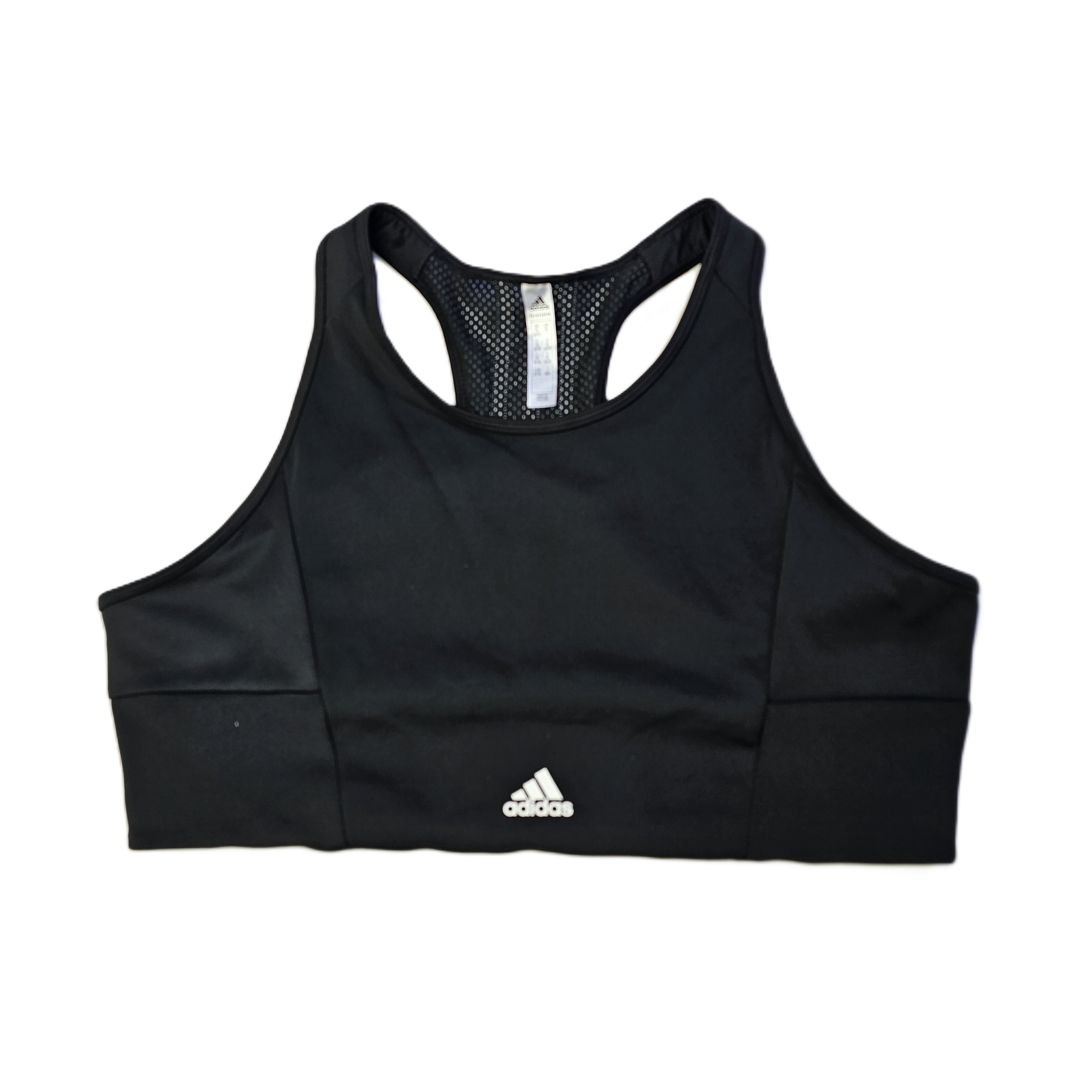 Fitnes Sportiv Crop Top Adidas Ngjyre i Zi S.Hand/Fitness