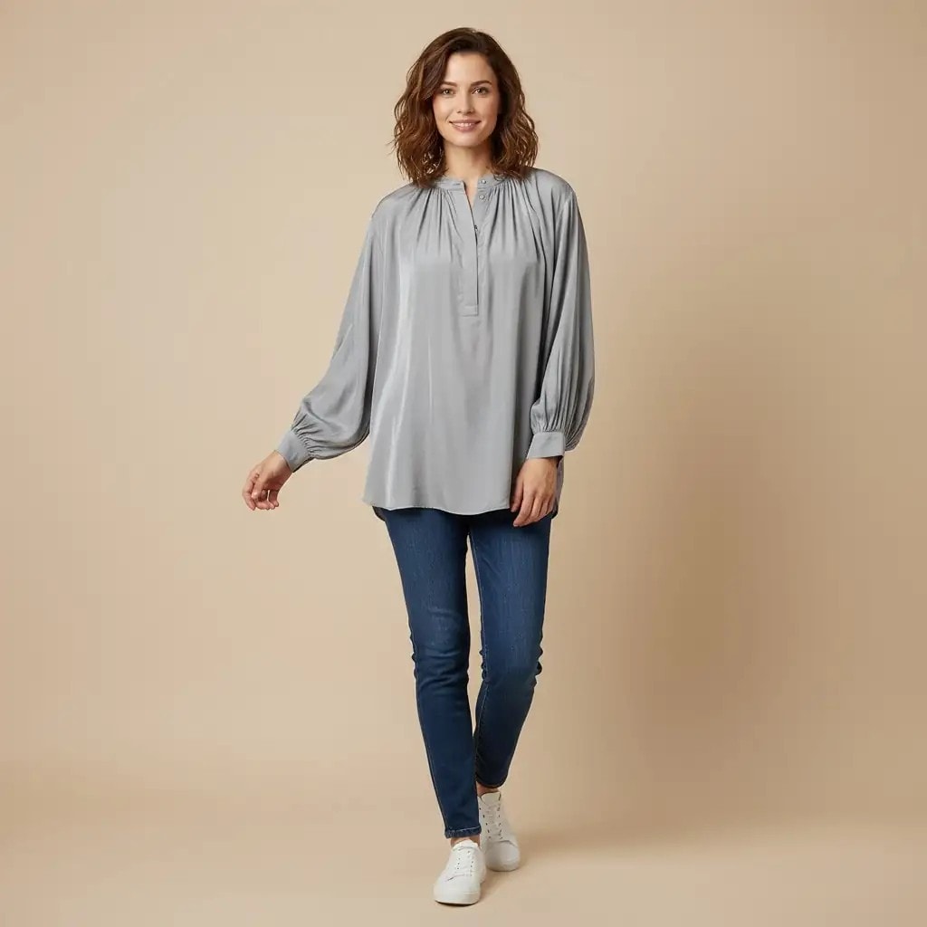 Kemishe Femrash H&M Ngjyre Gri Outlet Womens Shirt