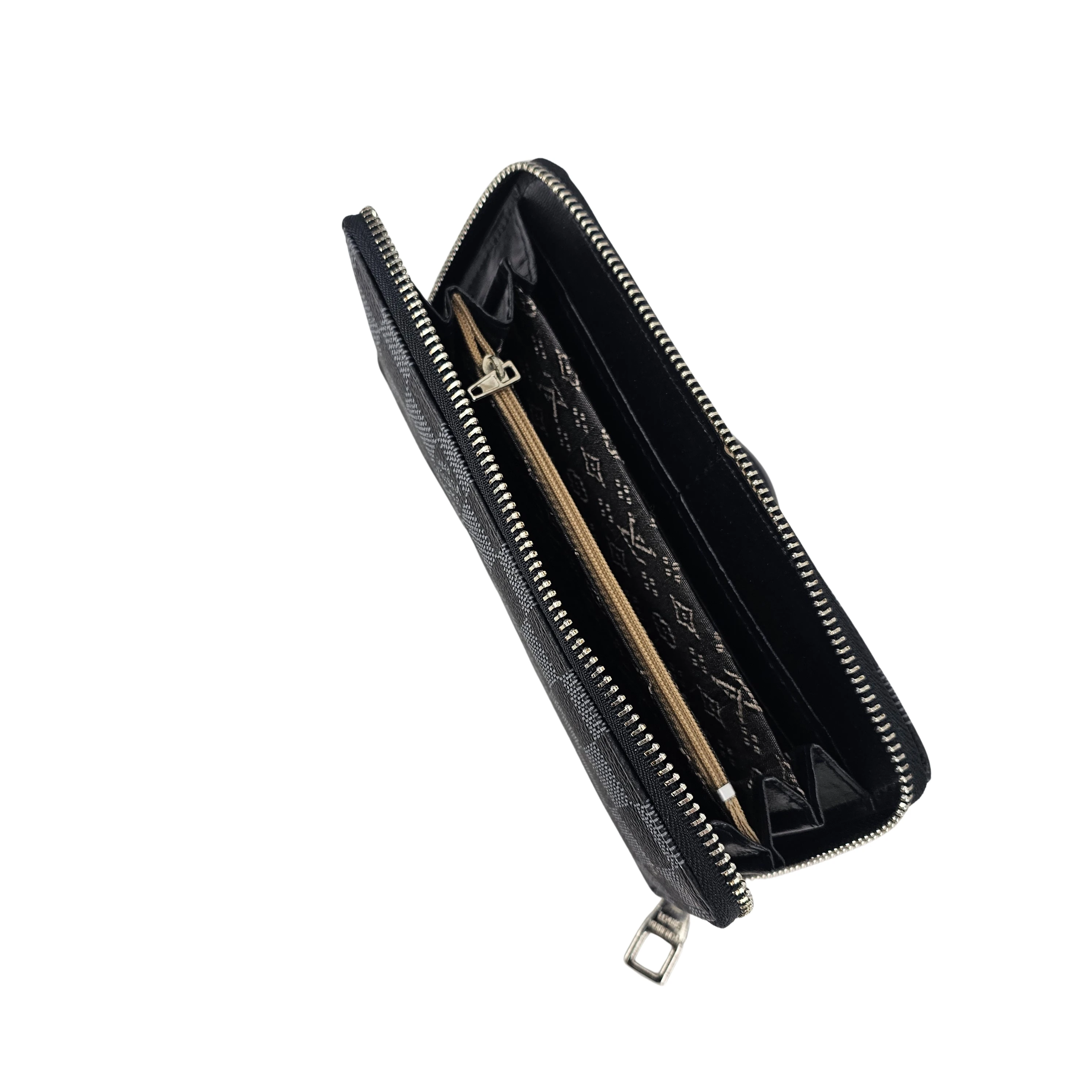 Portofol Femrash Louis Vuitton Ngjyre Gri me Dizajn te Zi S.Hand Women's Wallet