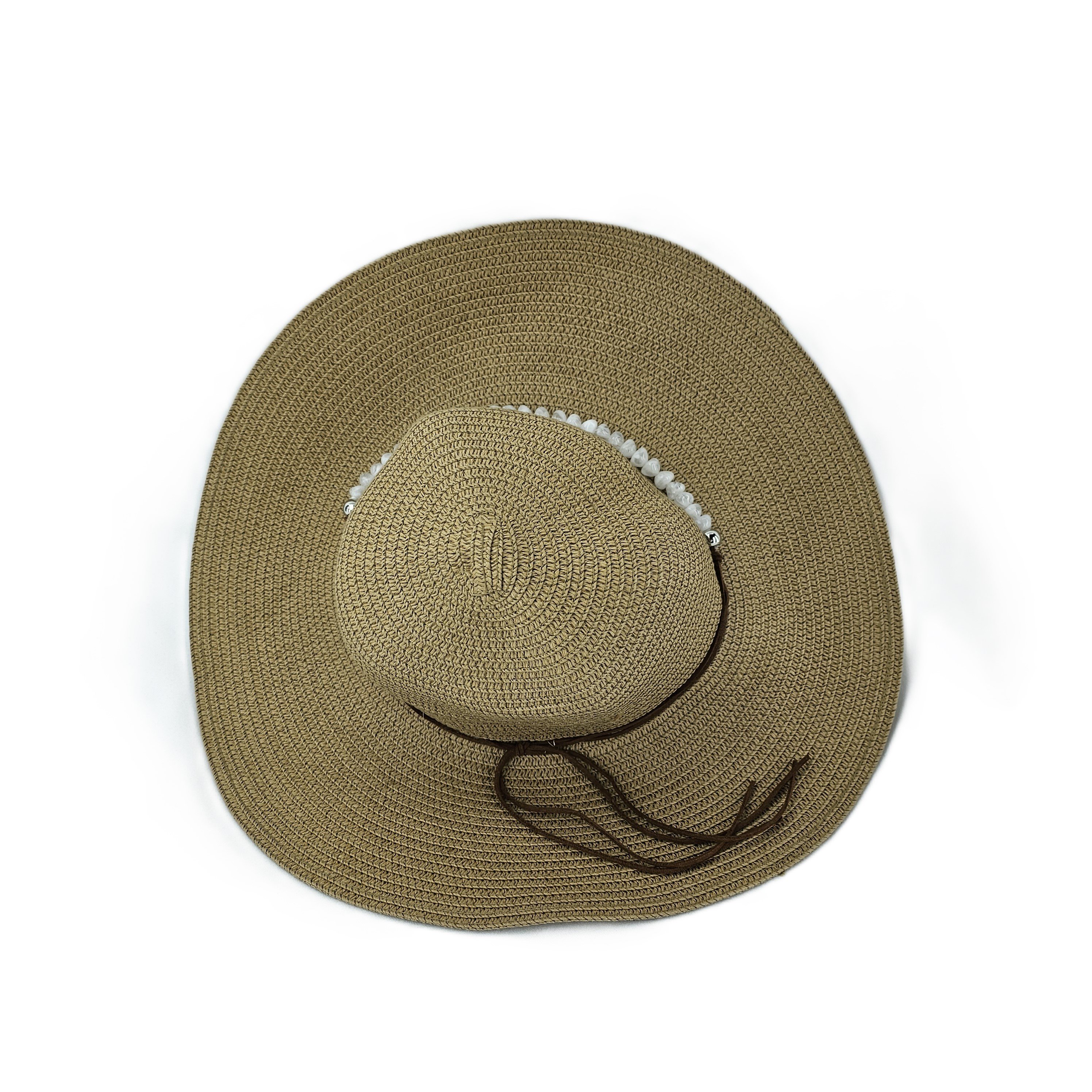 Kapele Plazhi Femrash Kashte me Dizajn Rruaze S.Hand/Beach Hat