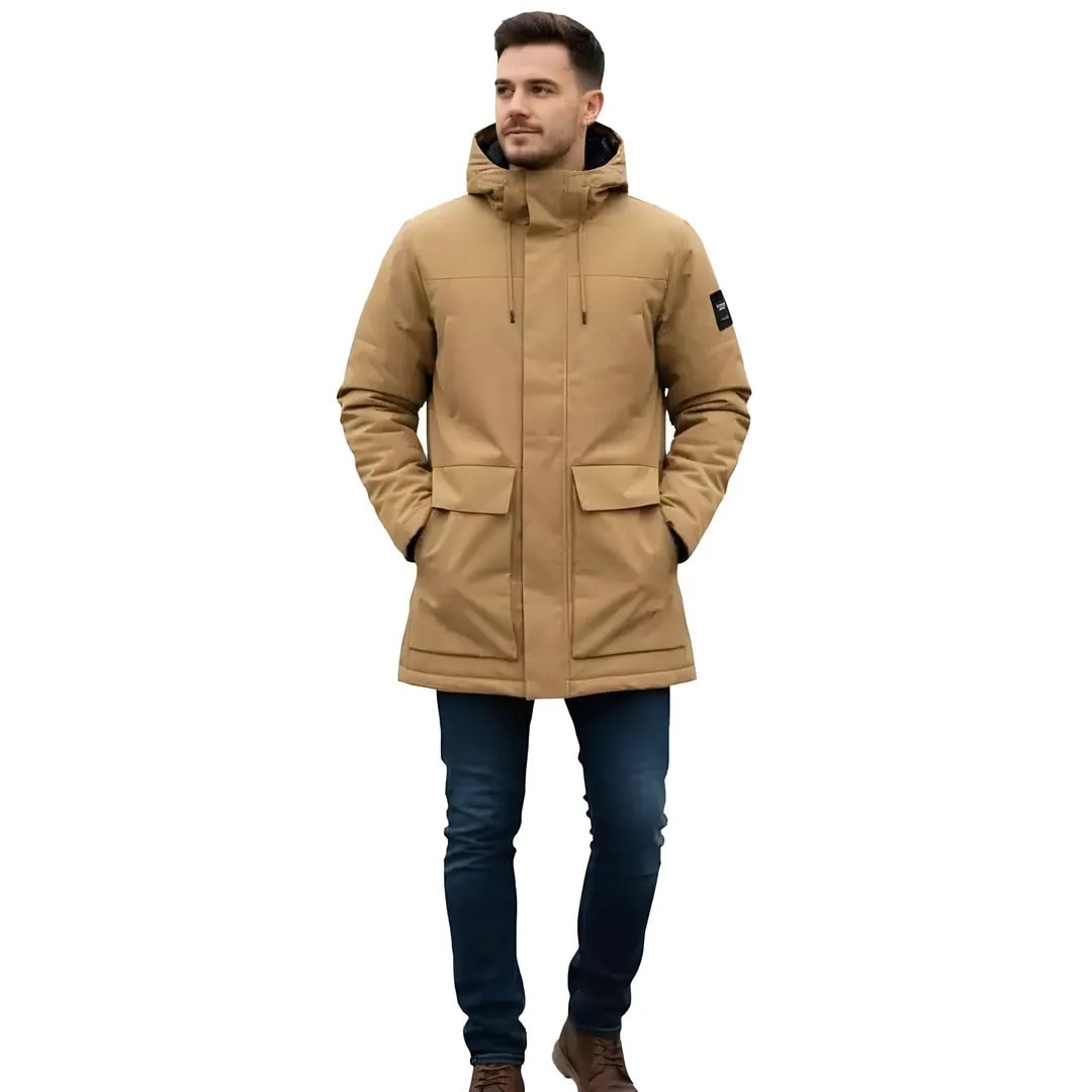 Xhup Meshkujsh Jack&Jones Ngjyre Kafe Outlet Coat