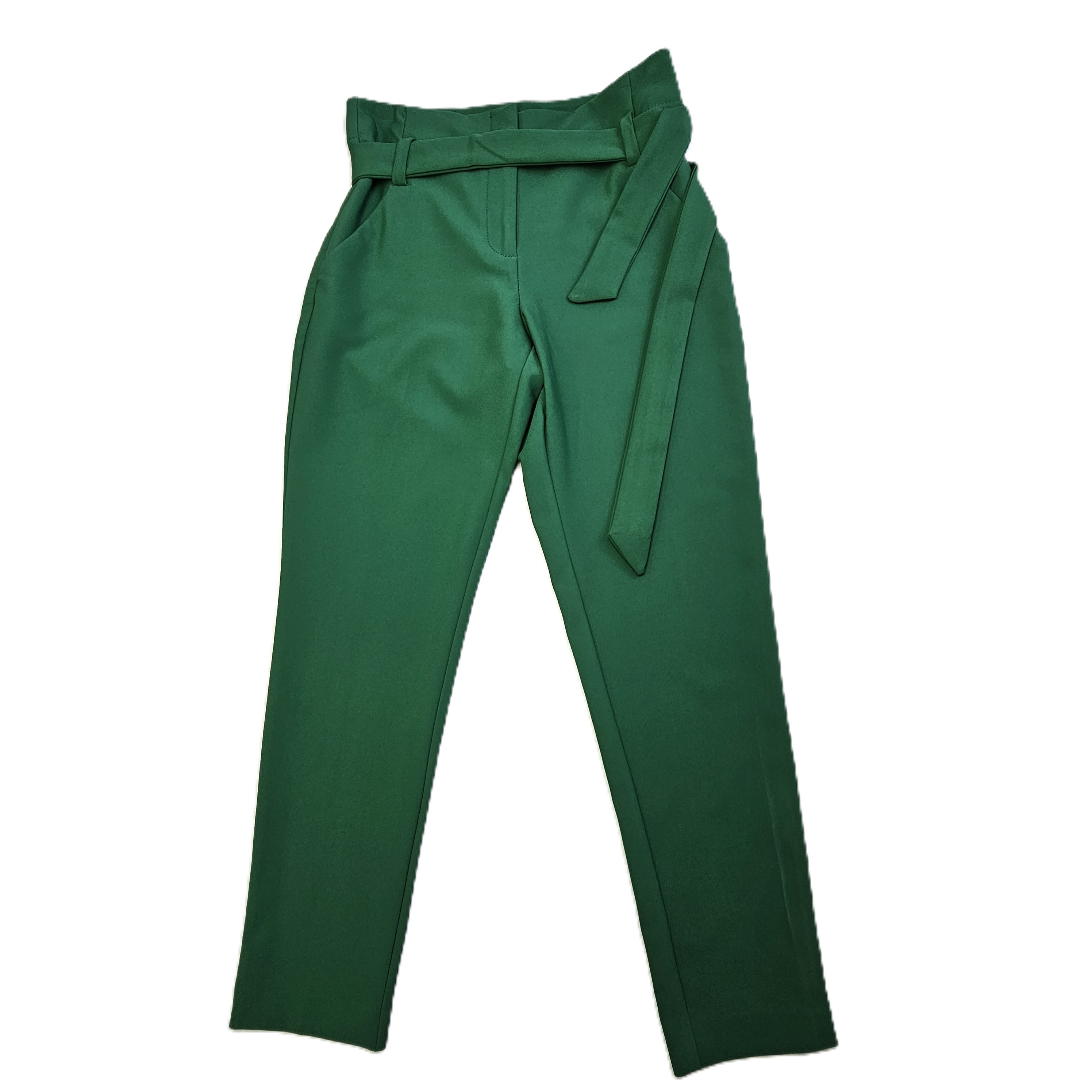 Pantallona Klasike Femrash me Bel te Larte Ngjyre Jeshile S.Hand/Classic Green Pants