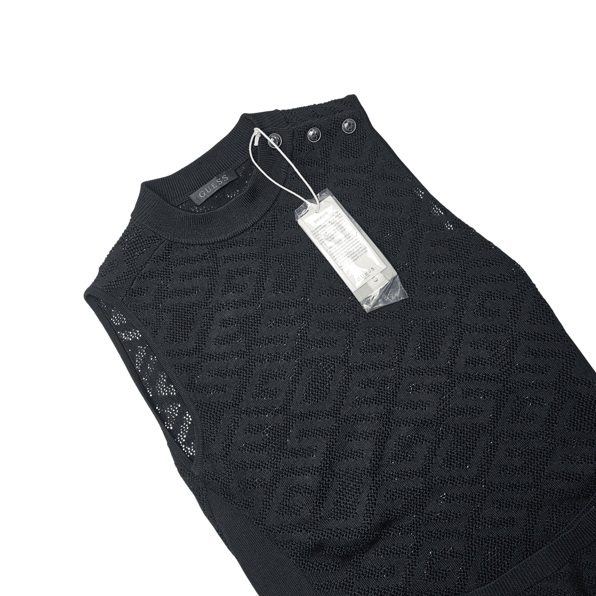 Fustan Femrash Guess Ngjyre i Zi Dizajn Thurje Outlet Dress