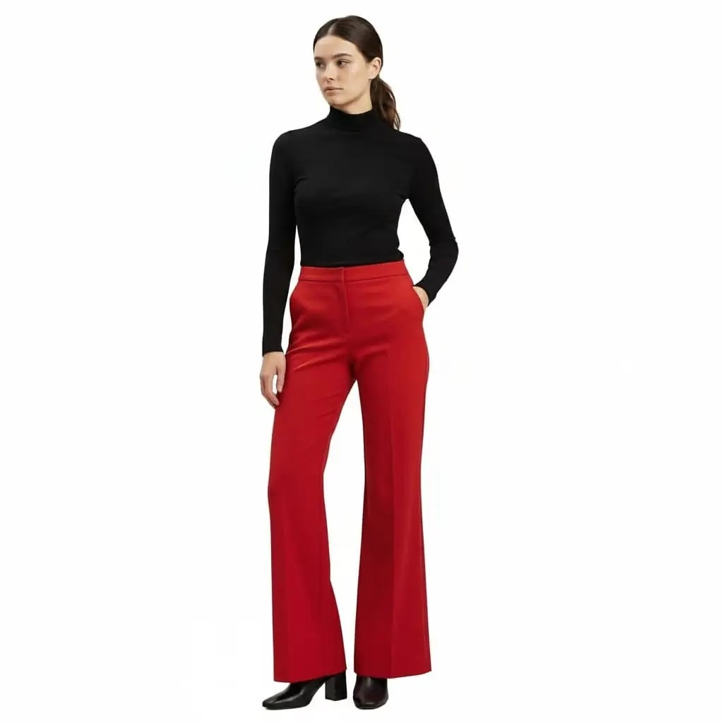 Pantallona Klasike Femrash MNG Ngjyre te Kuqe Outlet Women Classic Pants