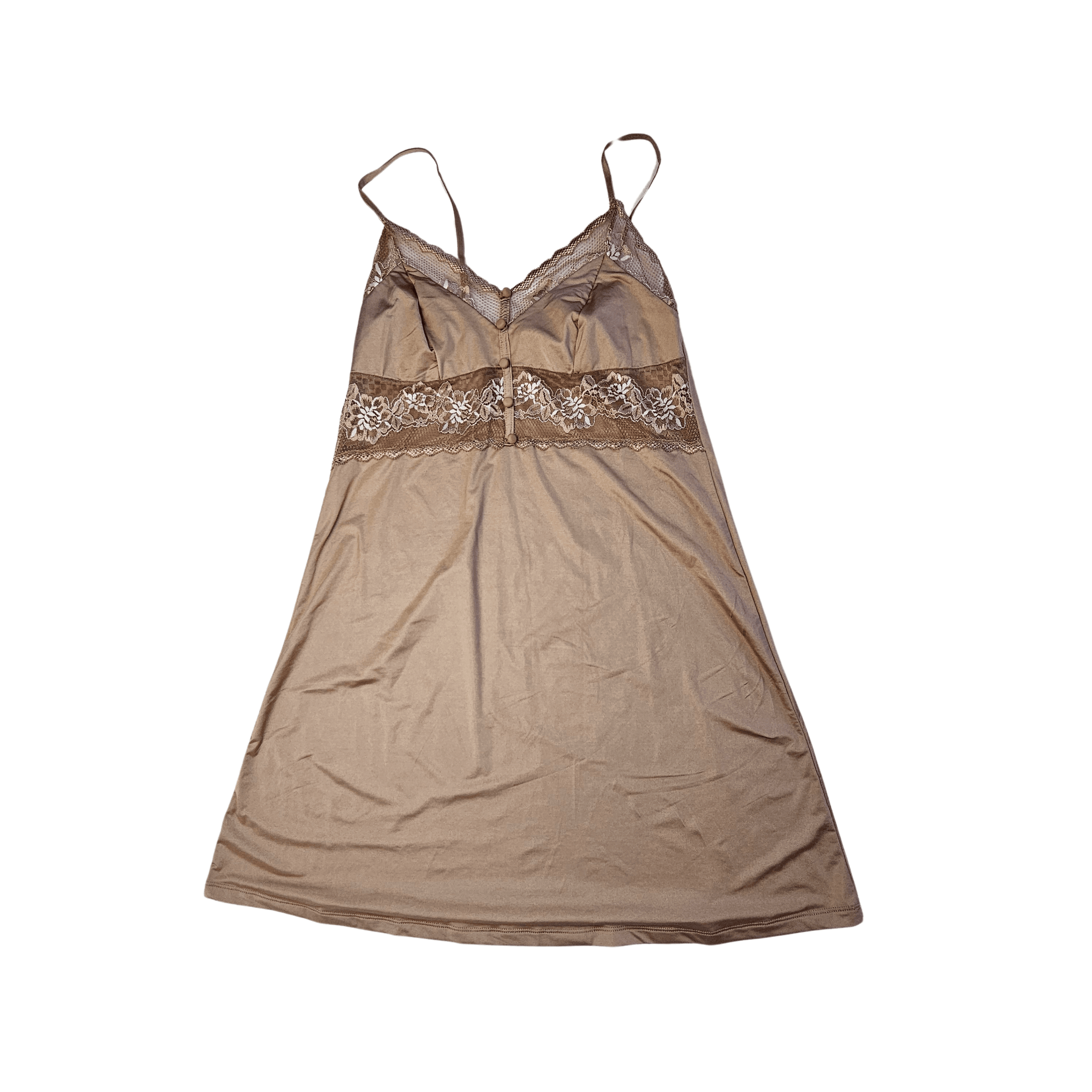 Veshje Gjumi  Fustan Ngjyre Uthull me Dantelle S.Hand/Sleeping Clothes
