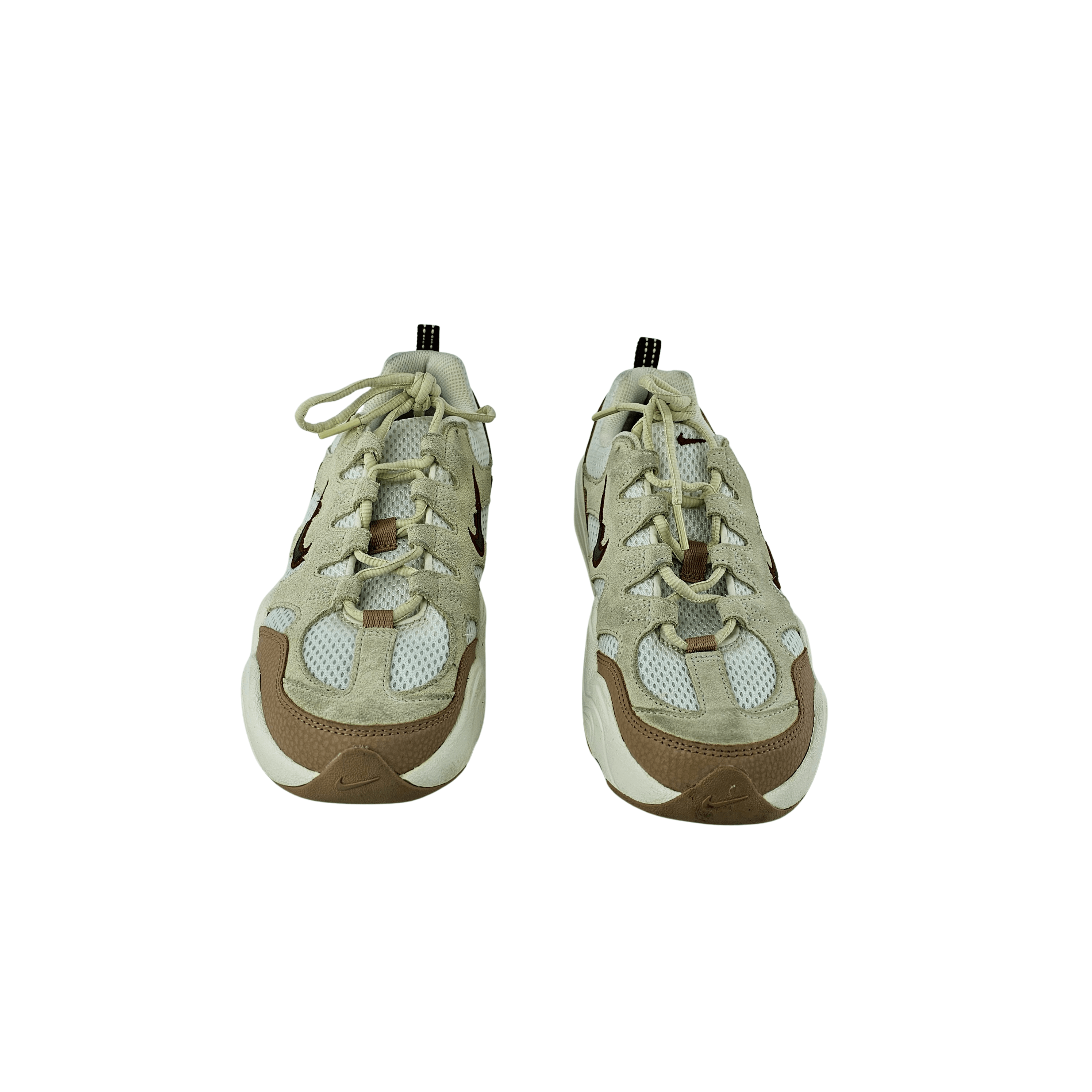 Atlete Femrash Ngjyre Bezhe e Hapur me Dizajn te Bardhe dhe Vishnje S.Hand Womens Shoes