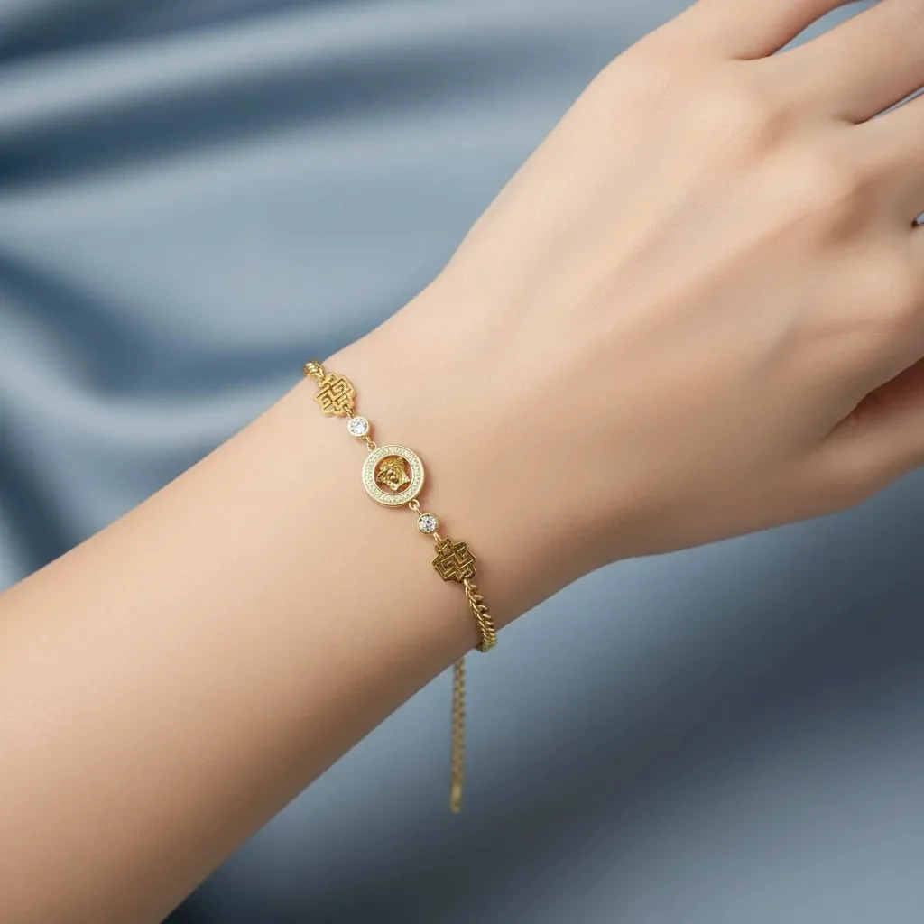 Byzylyk Femrash Çeliku Stainless Steel Ngjyre Gold Women Bracelet