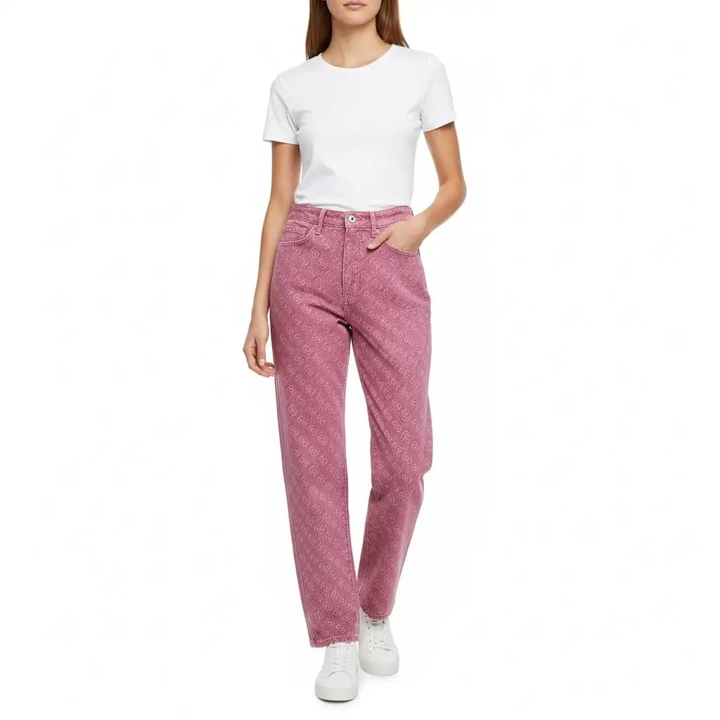 Pantallona Xhinse Femrash Guess Ngjyre Roze S.Hand Women Jeans