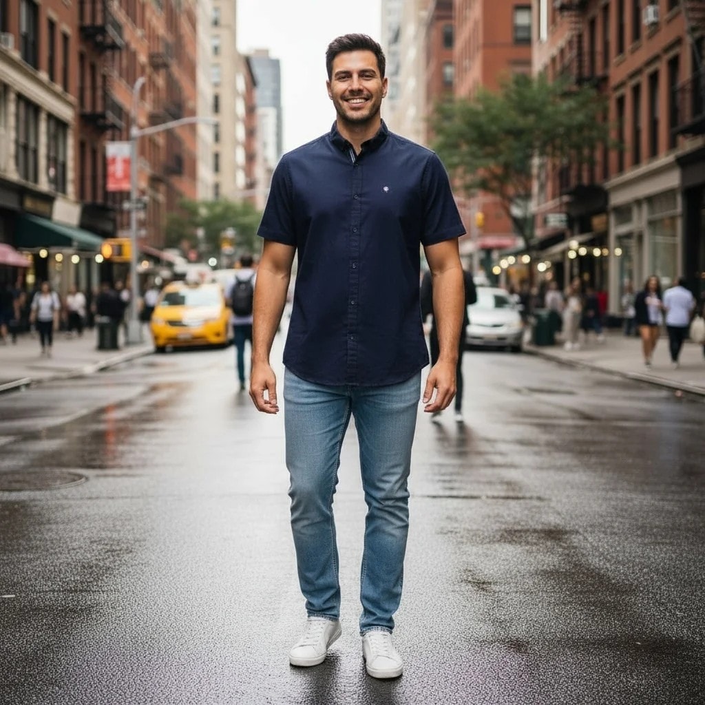 Kemishe Meshkujsh  River Island Ngjyre Blu e Erret S.Hand