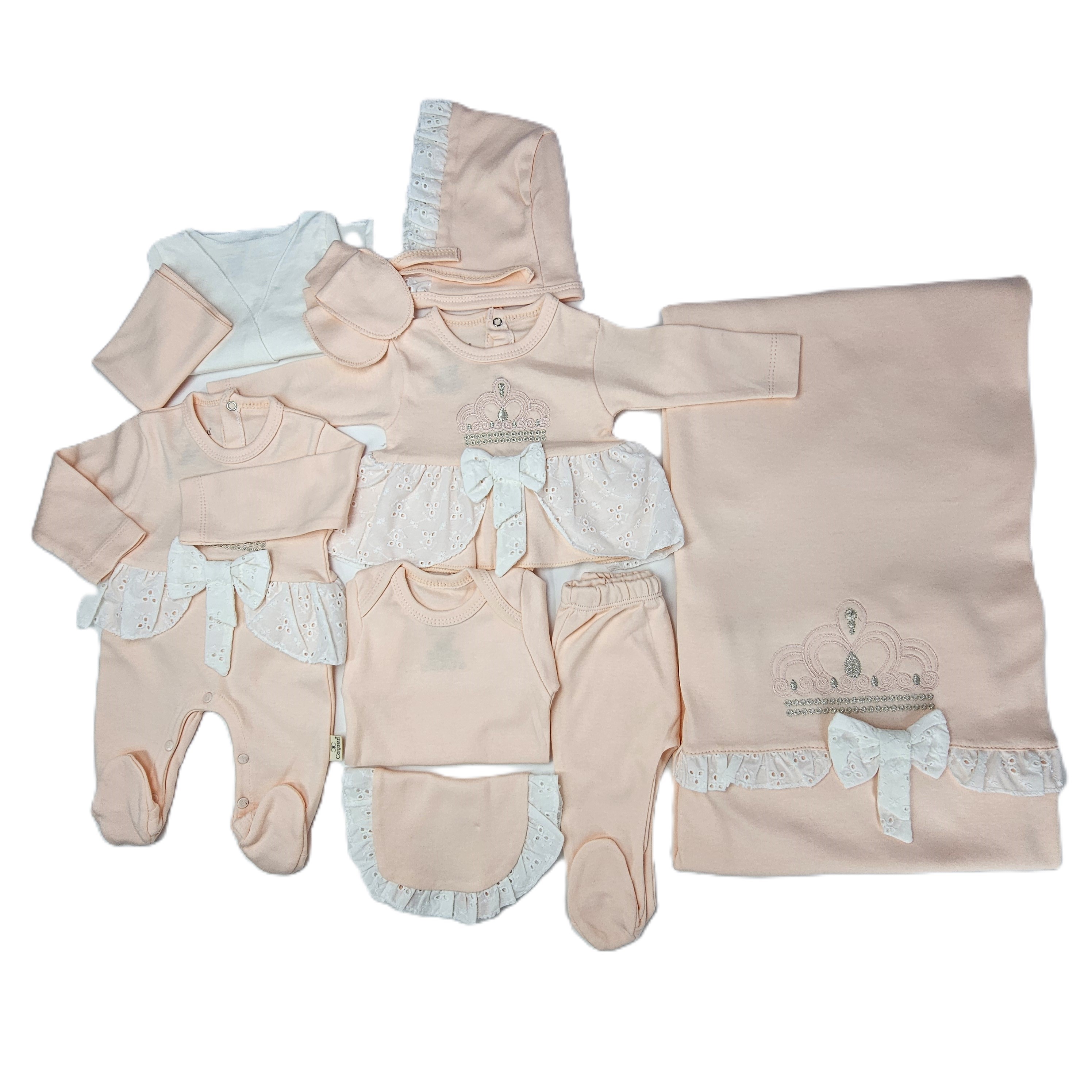 Set Bebesh Mini Cayzen 3001 Ngjyre Roze/New Born Baby Set