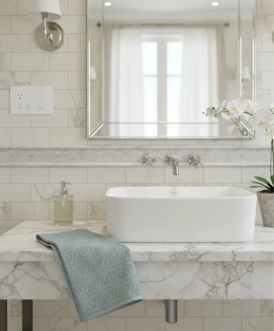 Peshqir Pecete Gri e Hapur me Shkelqim 40x60 cm 130 gr Napkin Towel