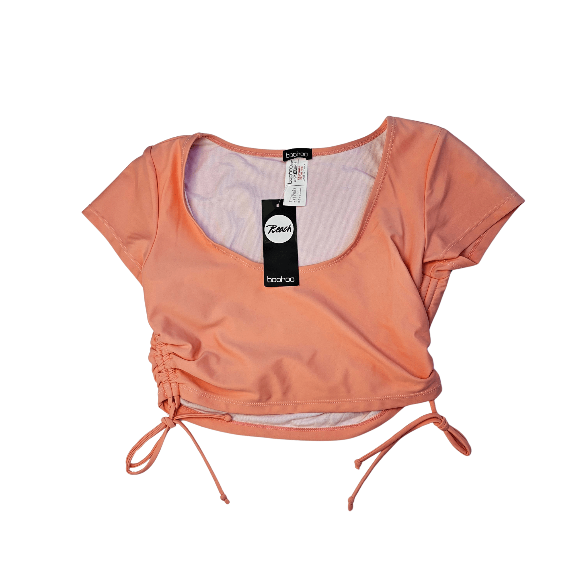 Bluze Femrash Crop Top Boohoo Ngjyre Roze Outlet/Crop Top