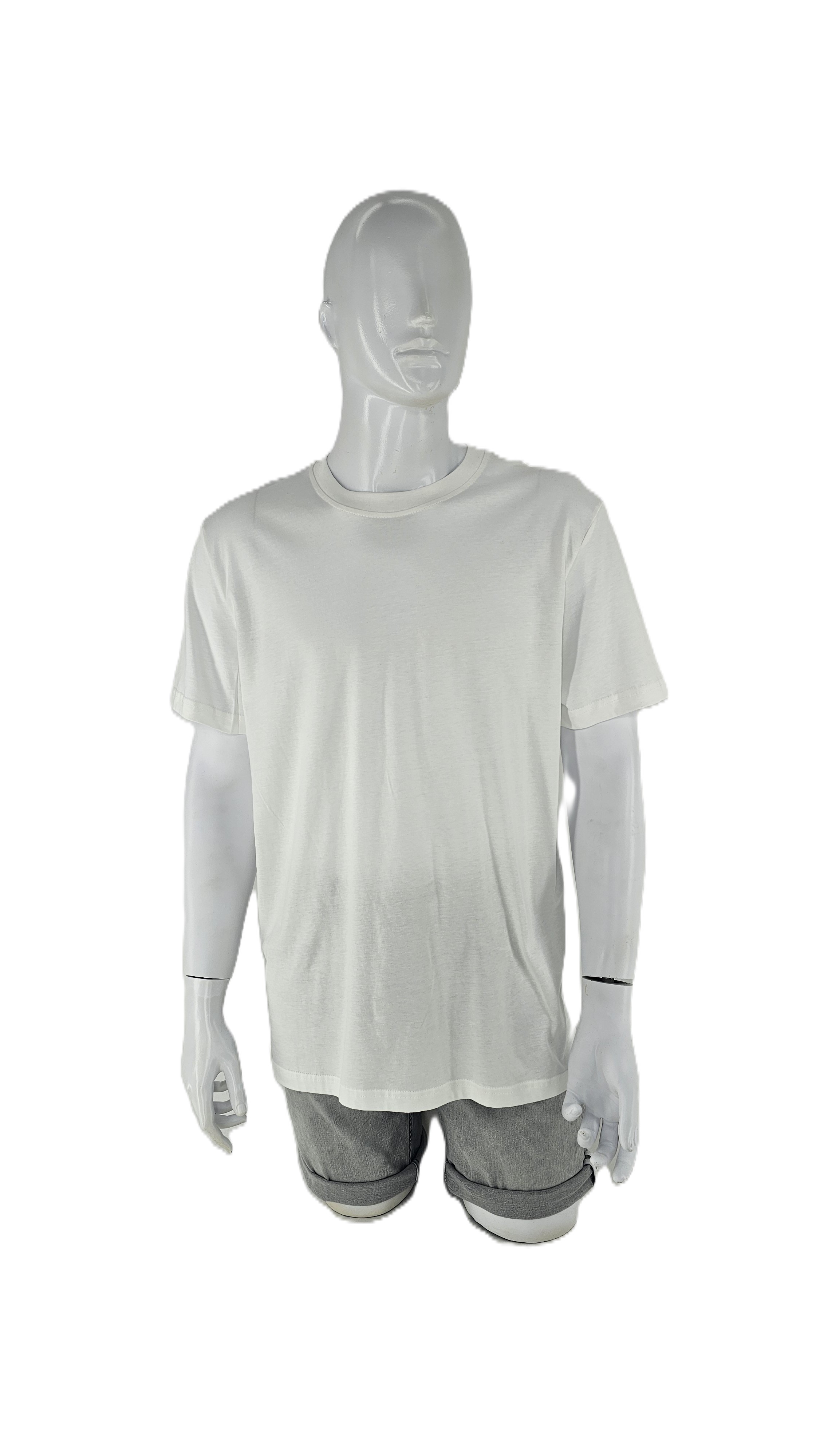 T-Shirt Meshkuj Basic - Bardhë