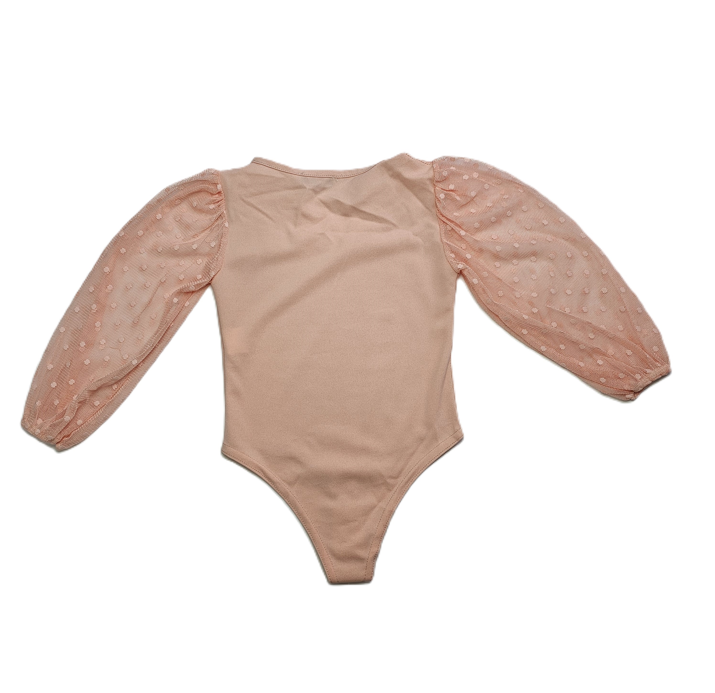 Body Femijesh Ngjyre Roze me Krahe me Tyl S.Hand