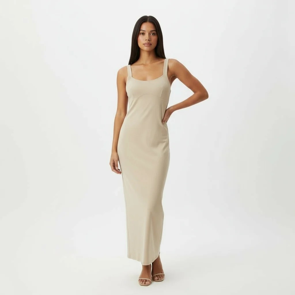 Fustan Femrash Ngjyre Bezhe Outlet Womens Dress