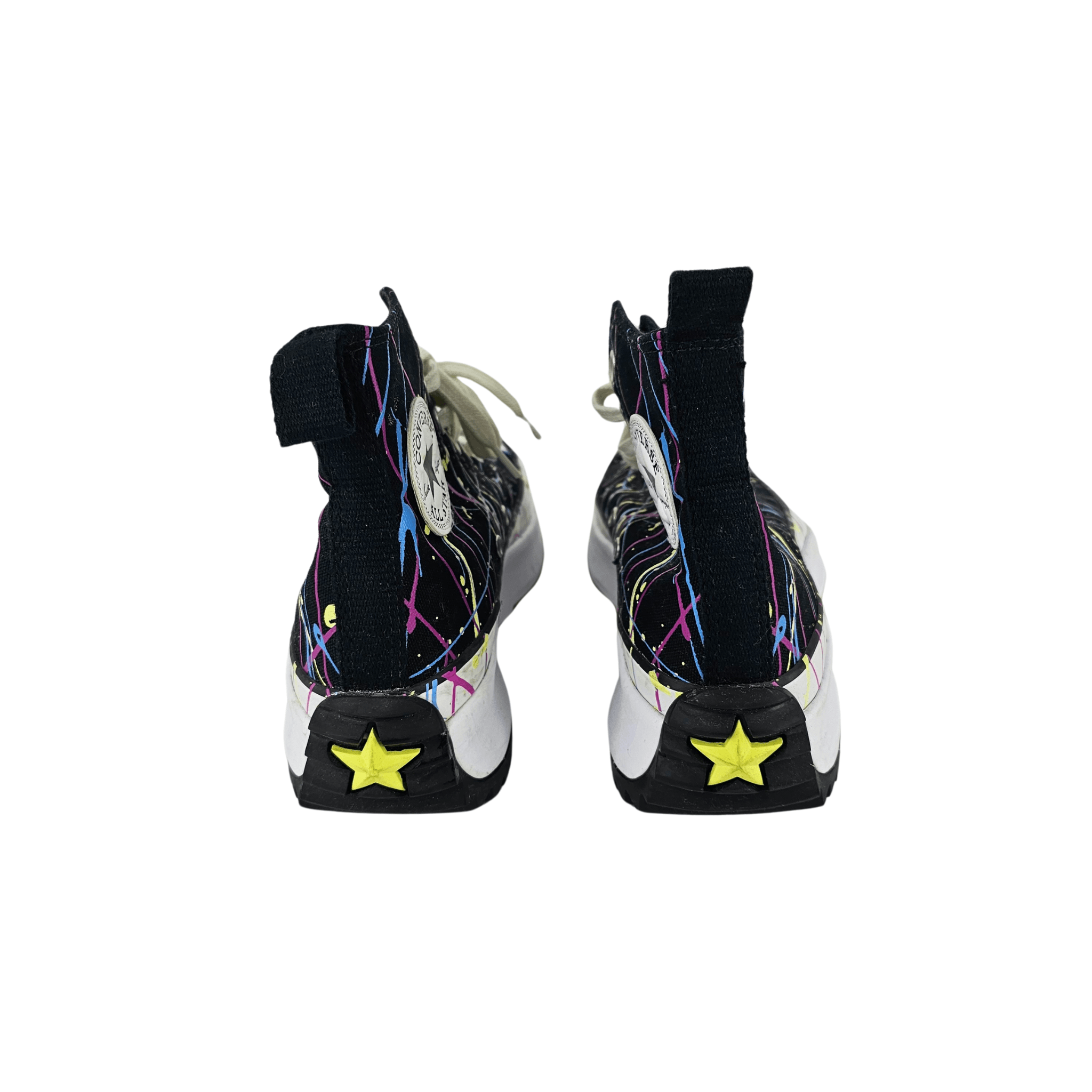 Atlete Femrash Converse All Star Ngjyre Bardhe e Zi me Dizajn Abstrakt S.Hand/Trainers