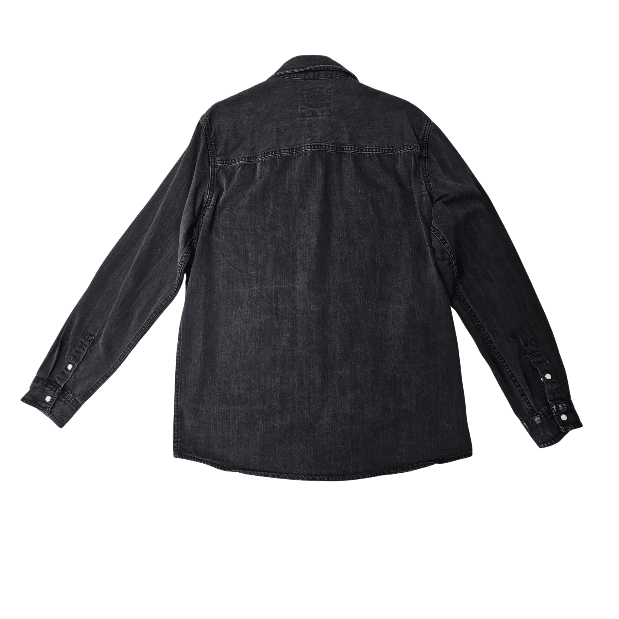 Kemishe Xhins Meshkujsh Zara Ngjyre Gri e Erret S.Hand Shirt