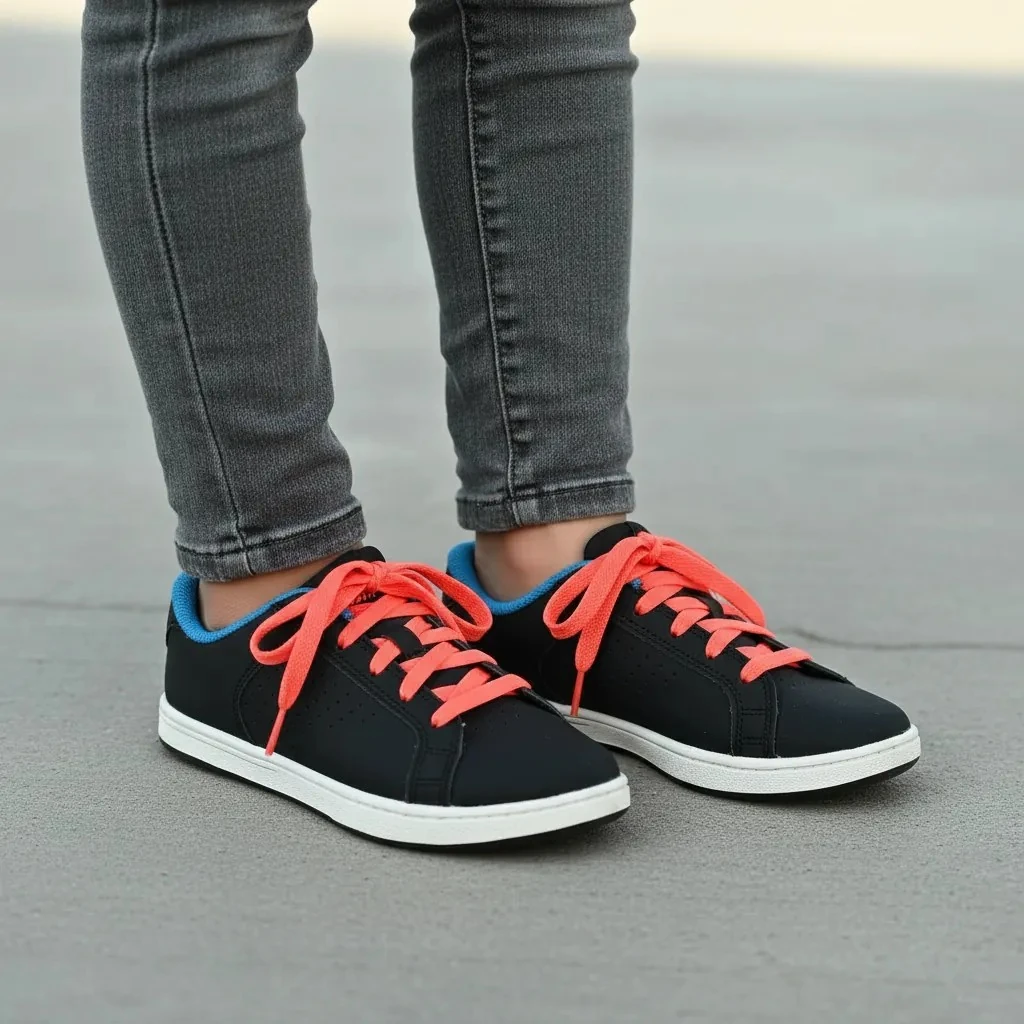 Atlete Femijesh Ngjyre te Zeza me Dizajn te Bardhe Blu dhe Roze S.Hand Children's Shoes