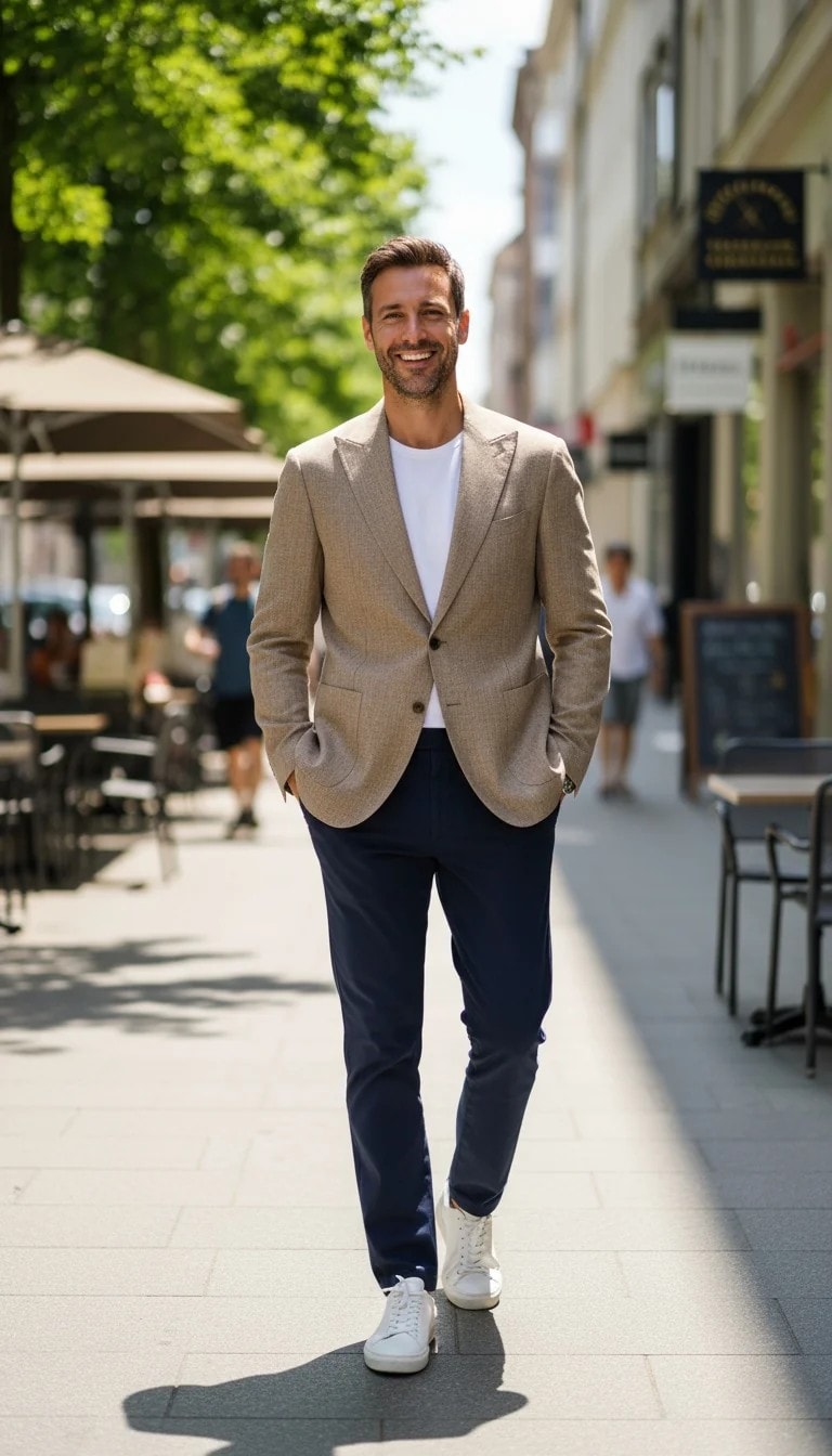 Xhakete Klasike Meshkujsh Ngjyre Bezhe Outlet 