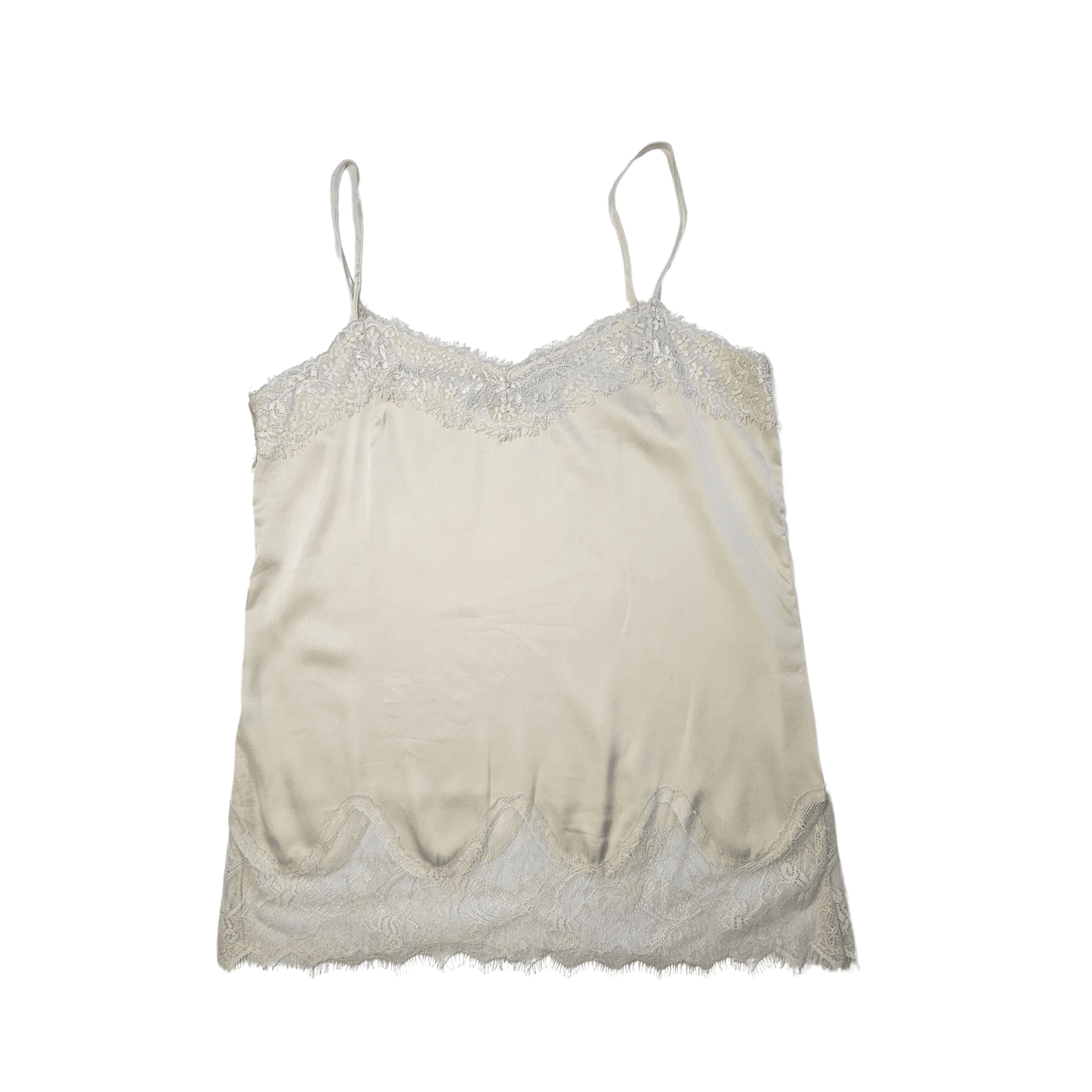 Veshje Gjumi Kanatjere Ngjyre Puder me Dantelle S.Hand/Sleeping Clothes