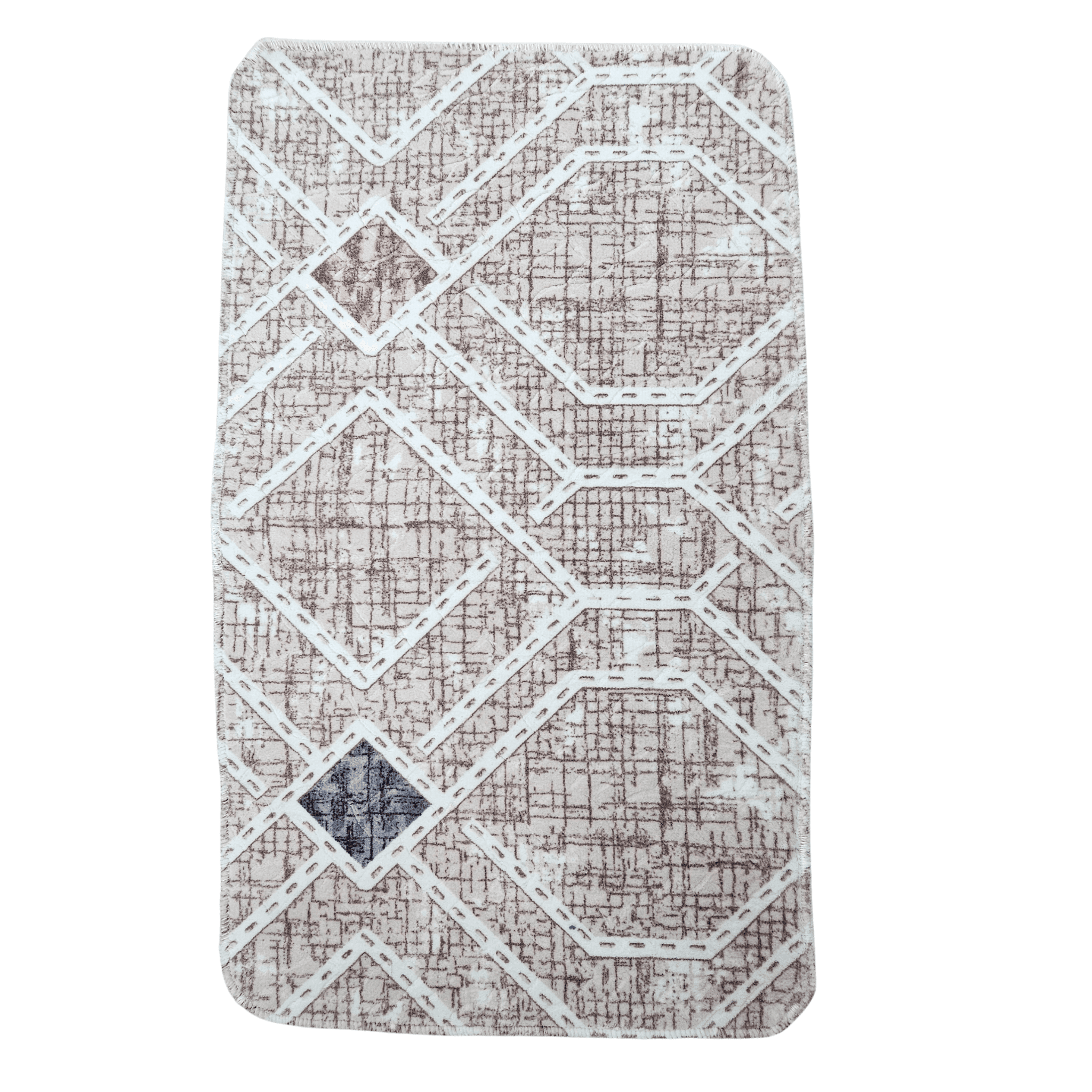 Rrugice Ngjyre Qumesht me Dizajn Bezhe te Hapur dhe te Bardhe 60x100 Outlet/Runner