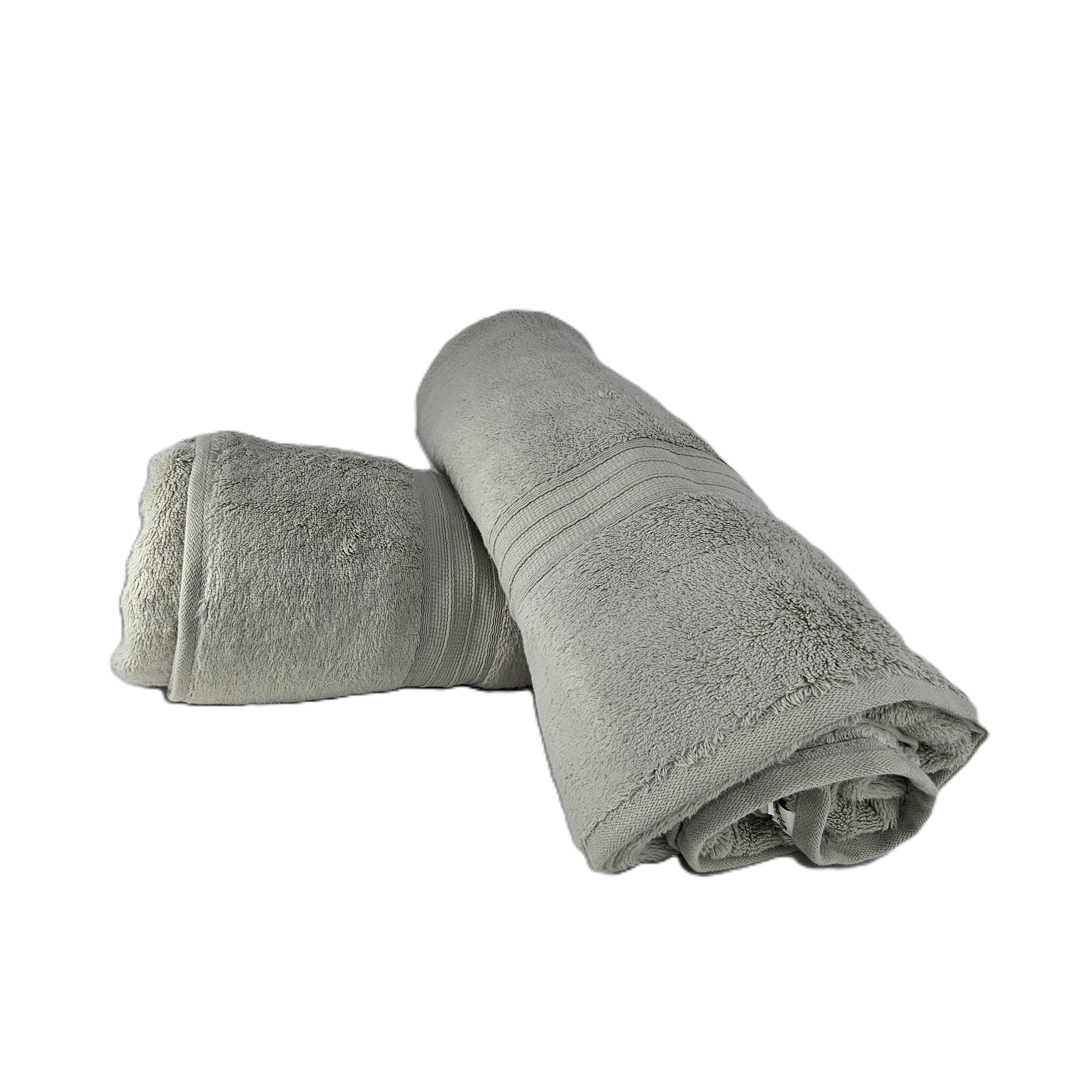 Peshqir Banje Trupi Gri e Hapur Me Fashe 1 Cope 100x180 cm 1,010 gr