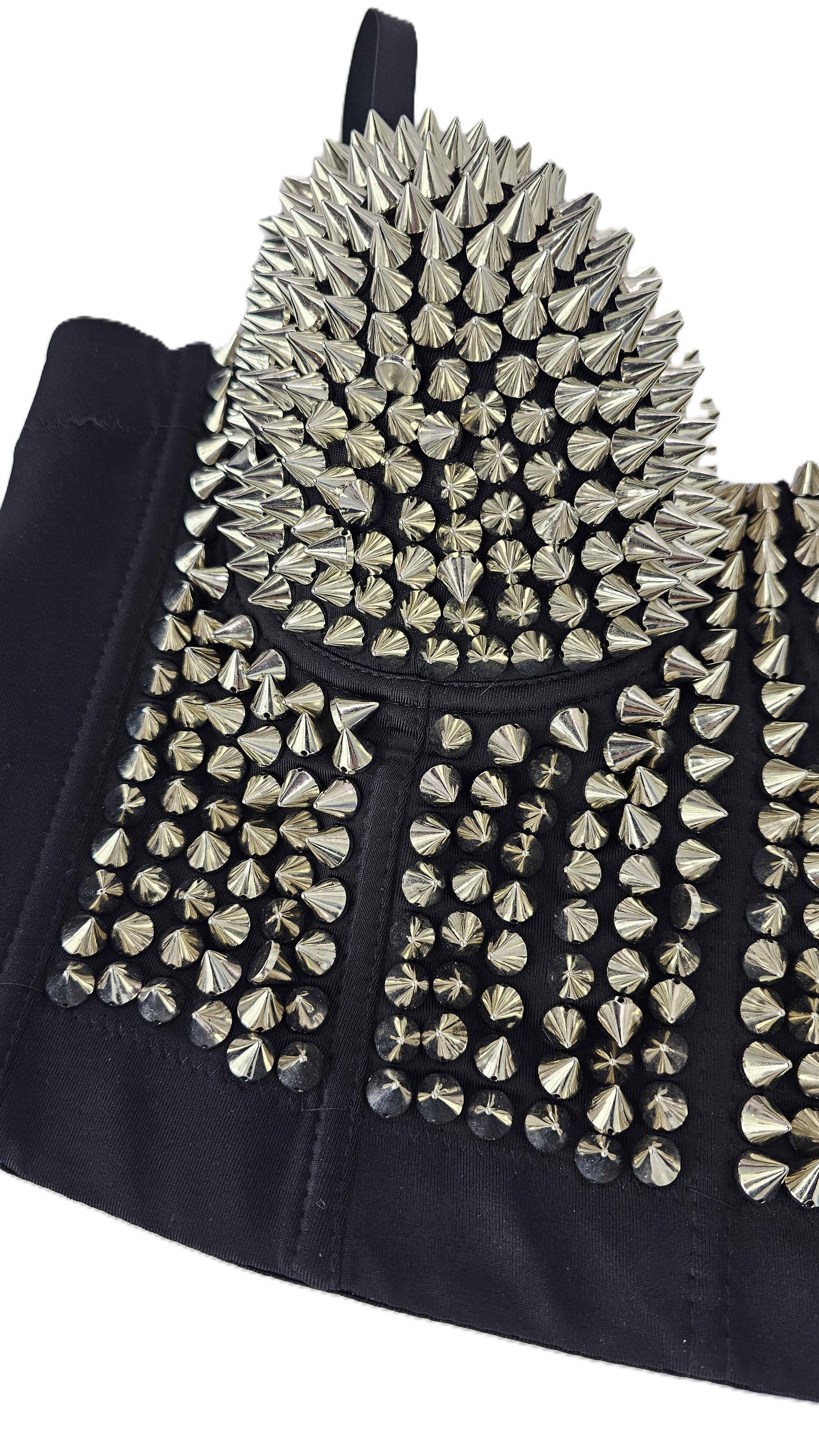 Crop Top Bust Silver Spiked Bra S.Hand