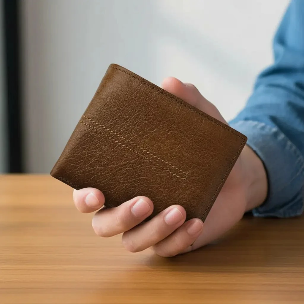 Portofol Lekure Meshkujsh M4 Ngjyre Kafe Men`s Wallet