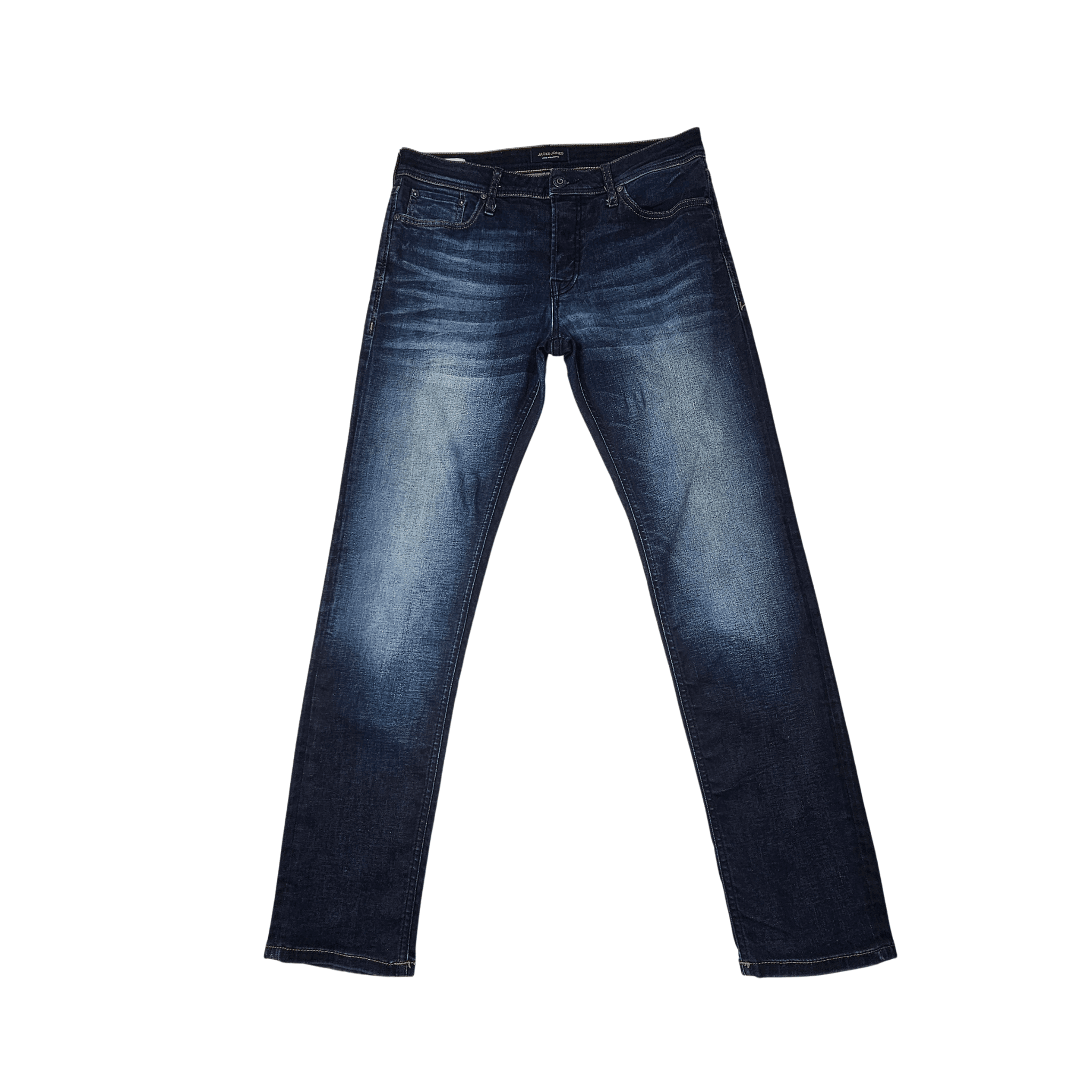 Pantallona Xhins Meshkujsh Jack&Jones Ngjyre Blu te Erreta S.Hand Jeans
