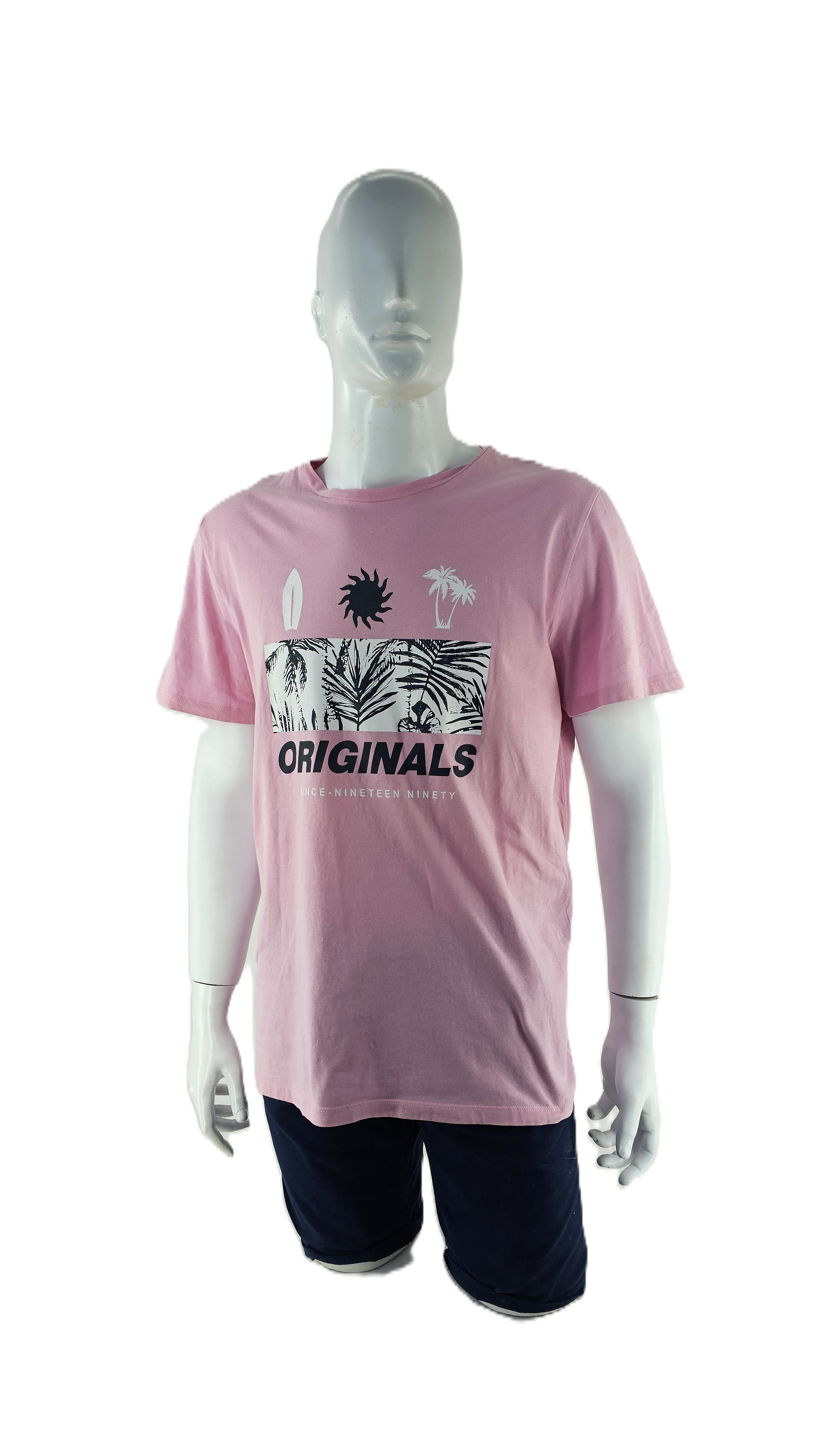 T-Shirt Meshkujsh Jack&Jones Ngjyre Roze S.Hand