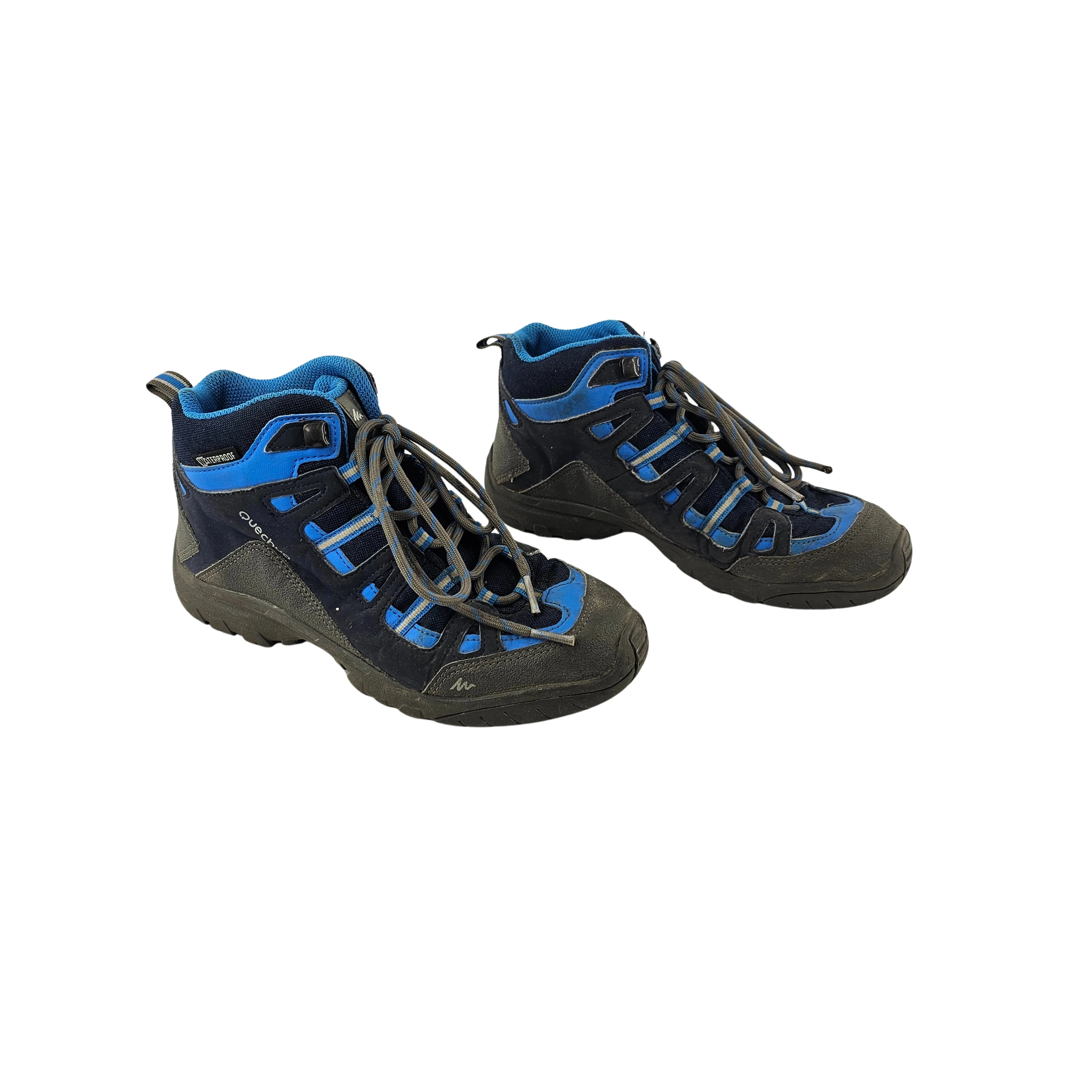 Kepuce Femijesh Waterproof Ngjyre Gri me Dizajn Blu S.Hand Children's Shoes