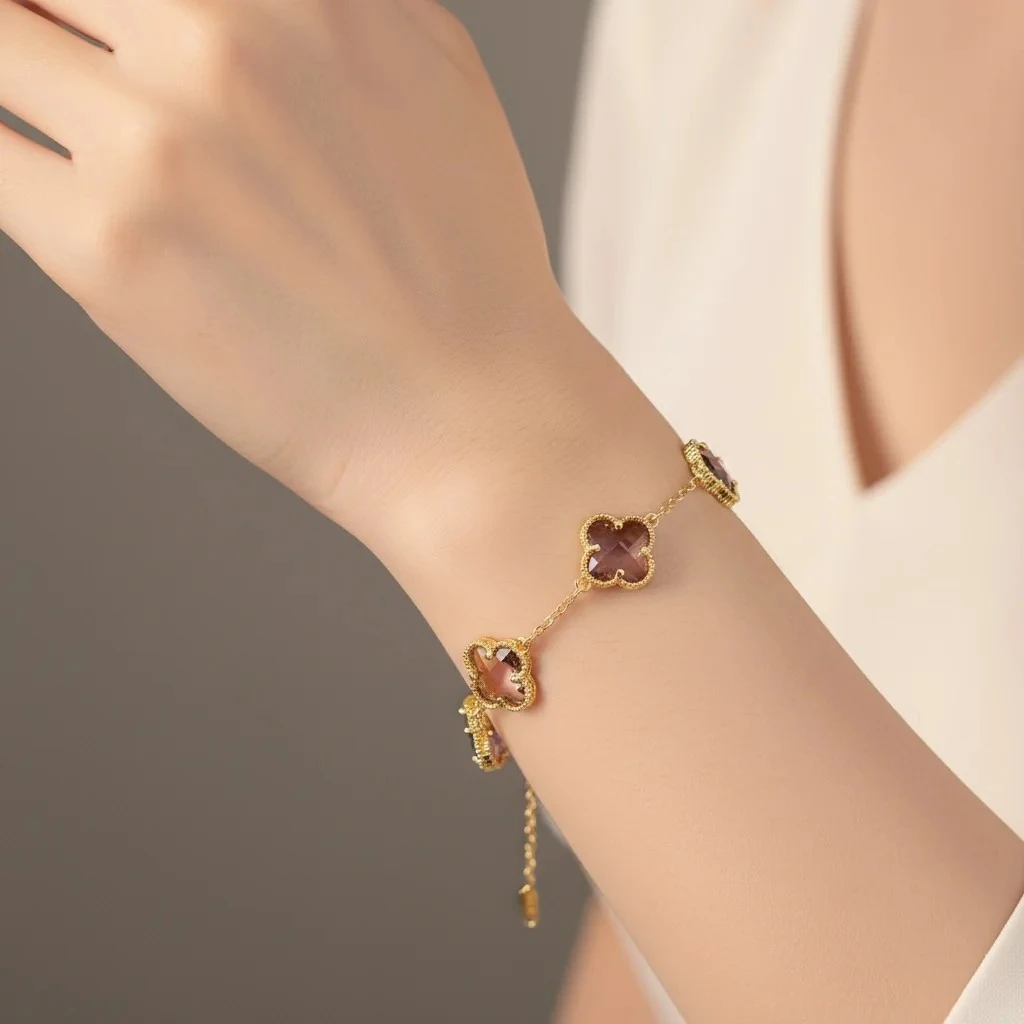 Byzylyk Femrash Celiku Stainless Steel Ngjyre Gold Women Bracelet