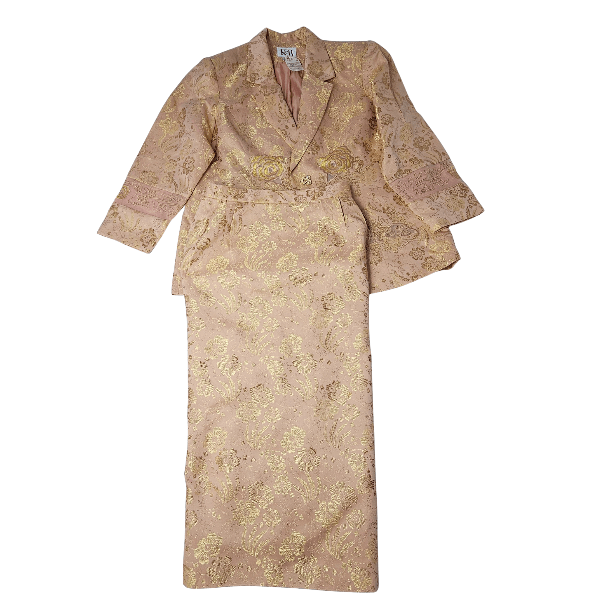 Set Femrash Fund&Xhakete Ngjyre Gold me Dizajn Lulesh Outlet